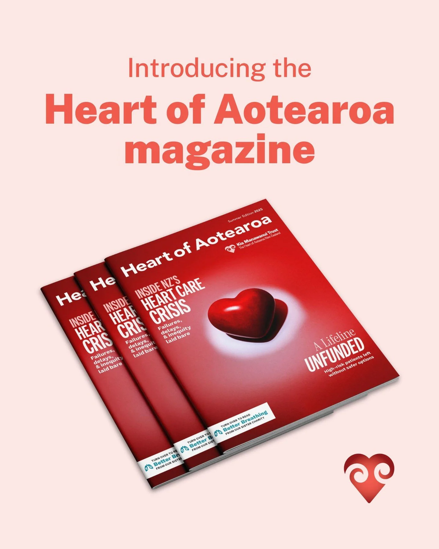 We're excited to announce that the very first edition of our Heart of Aoteaora magazine is here 📣

In this Summer 2025 issue, you can learn about:

👉 TEER, an open-heart surgery alternative and what it can do for high-risk patients
👉 Our Cardiac I