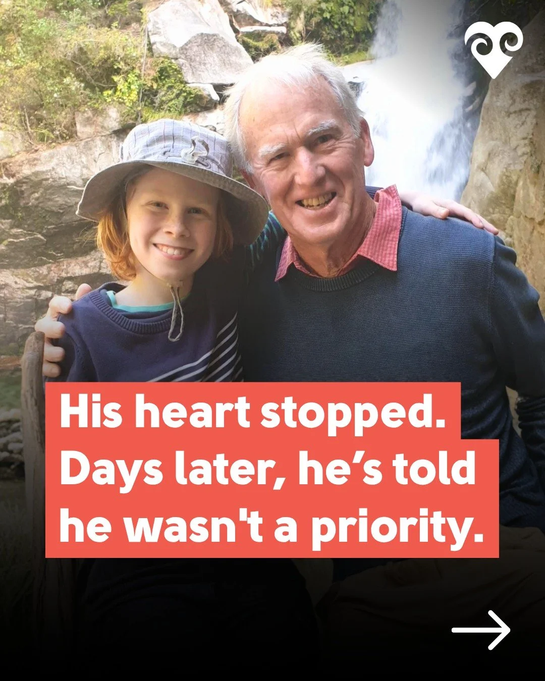 Graham knew his heart wasn't right. He saw his GP and was told he wasn't in danger of a heart attack. So he went to pickleball like usual. Then he collapsed. 

Graham was saved when bystanders used a nearby defibrillator to restart his heart.

What l