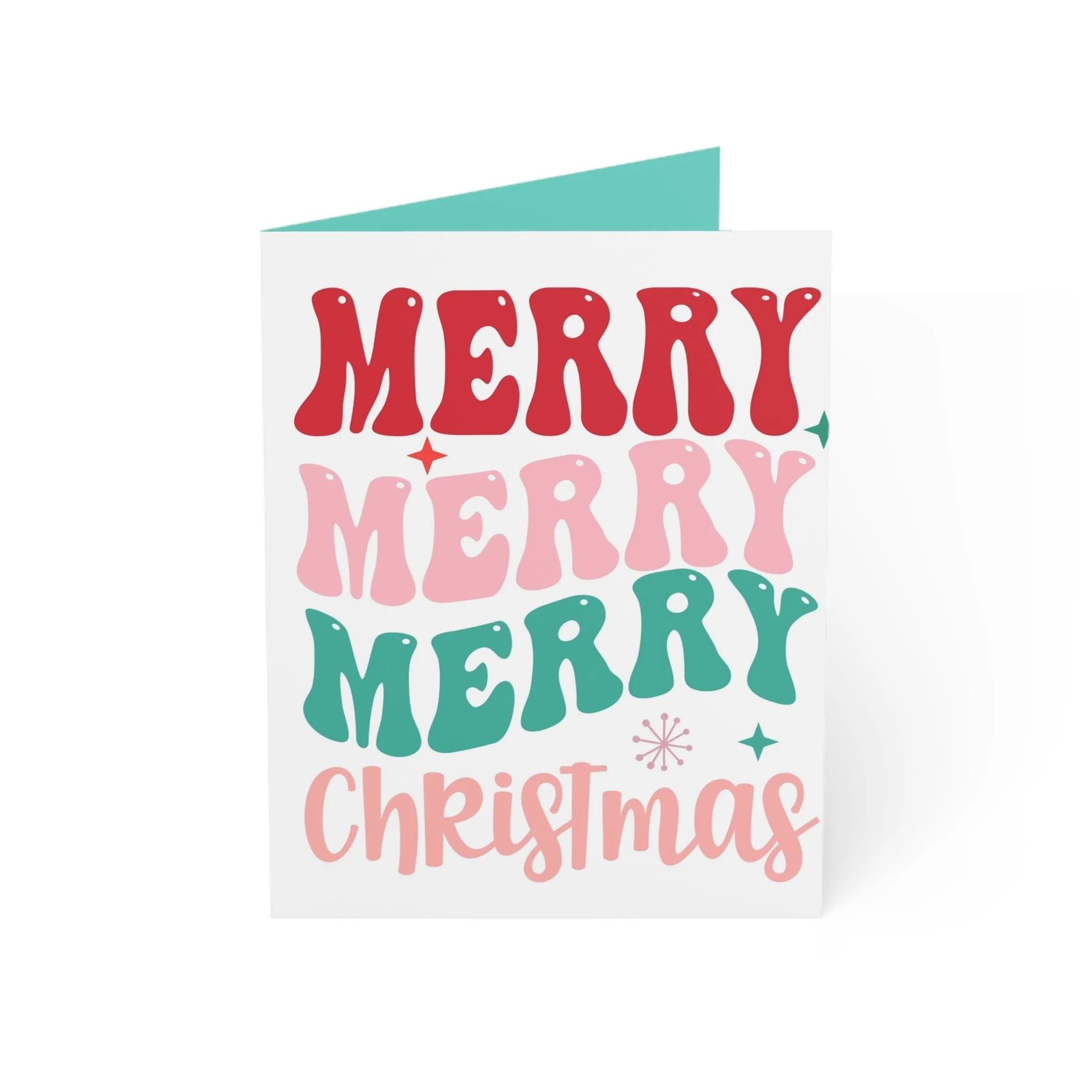 Merry Merry Merry Christmas Greeting Cards