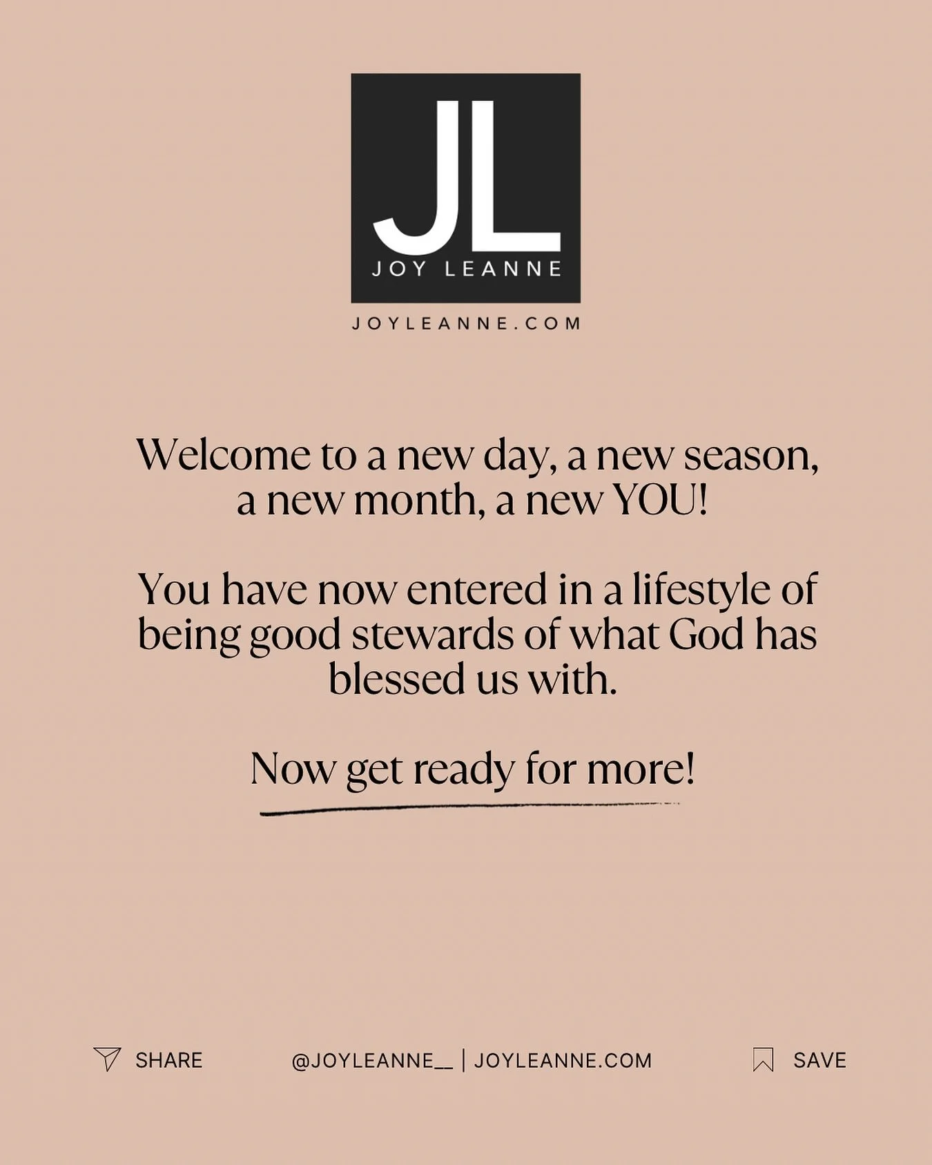 It&rsquo;s a new month! Stewardship is a lifestyle now, not just a 31-day challenge!✨😉👊
#joyleanne #dailyJoy #helloNovember #challengecomplete #31daychallenge #GoodSteward #fyp #explore #popularpage #trending #lifestyle #foryoupage