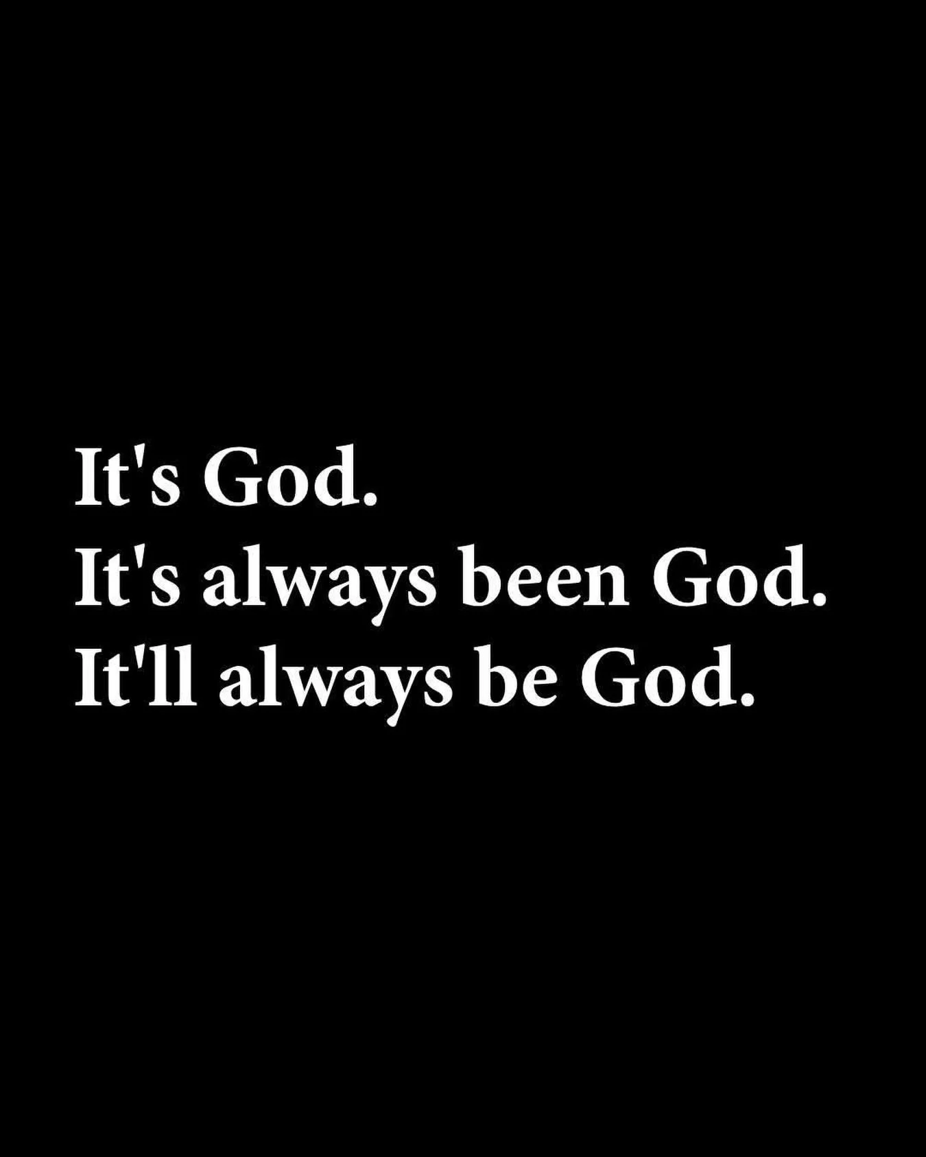 The key: it&rsquo;s God&hellip;..and 10, 20, 50+ years from now, it&rsquo;ll always be God. 🙏 
#joyleanne #godis #faithquotes #dailyjoy #fyp