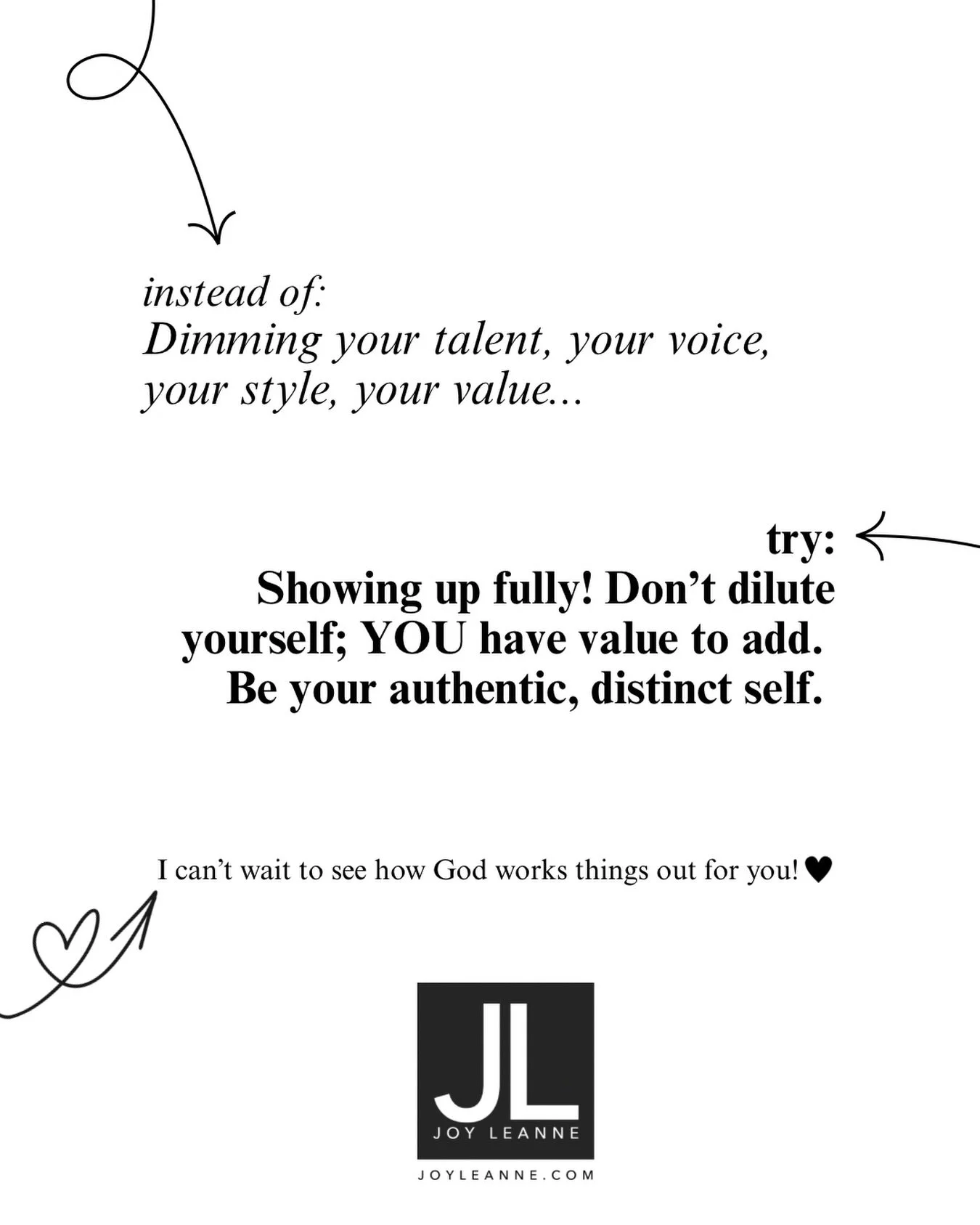 Walk in and stand in what you carry&mdash;shine your light bright, don&rsquo;t dim it🫶💡 
#joyleanne #dailyjoy #shinebright #dailyinspo #fyp
