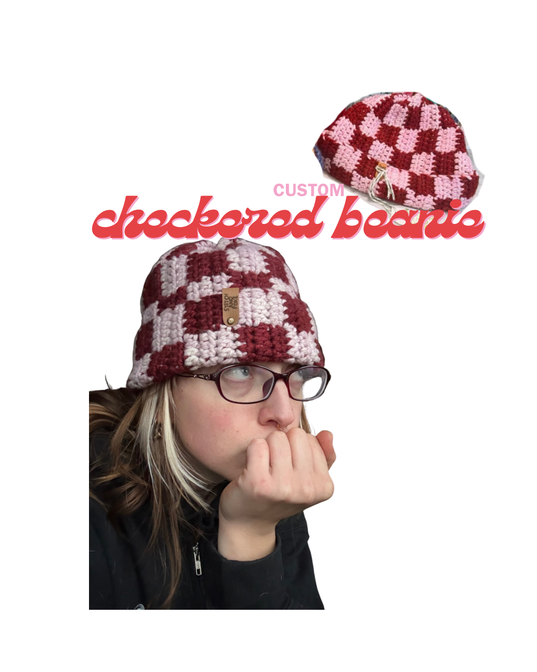 Custom Checkered Beanie