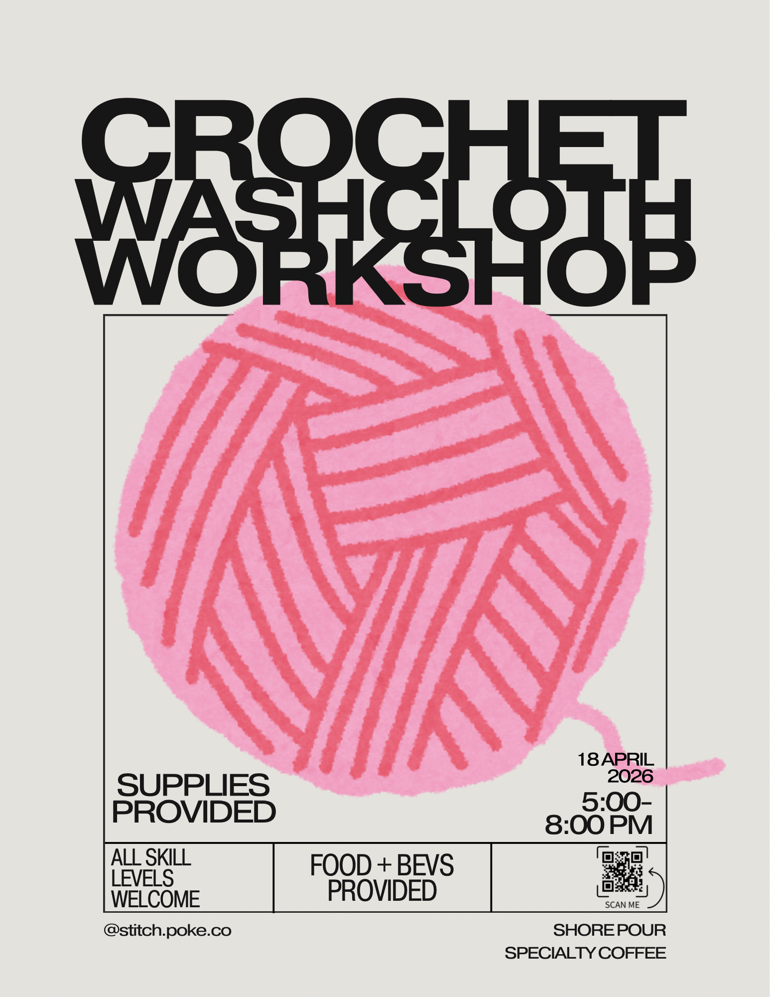🧶 Crochet Washcloth Workshop 🫧