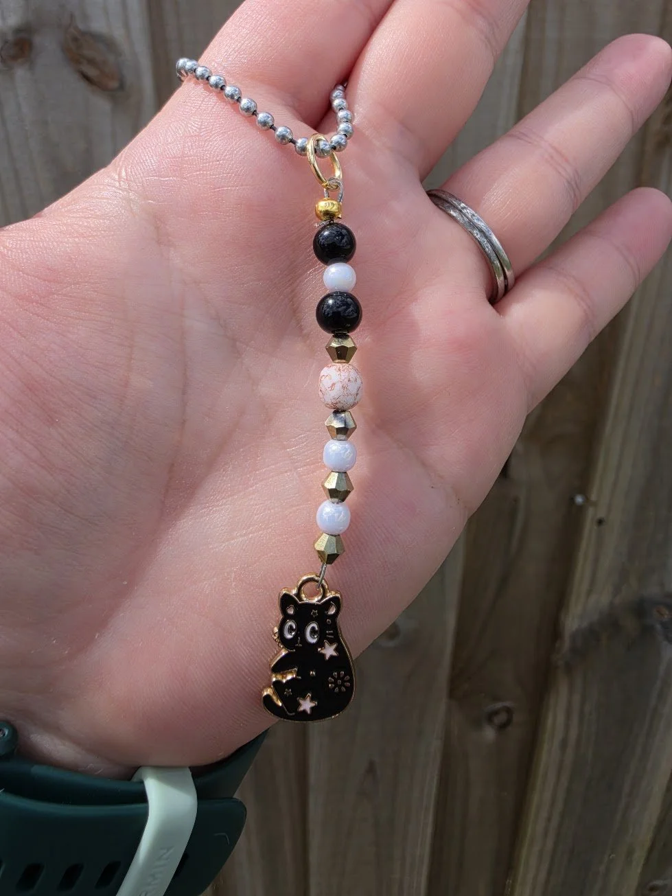 Pink and Gold Cat Car Charm.jpg