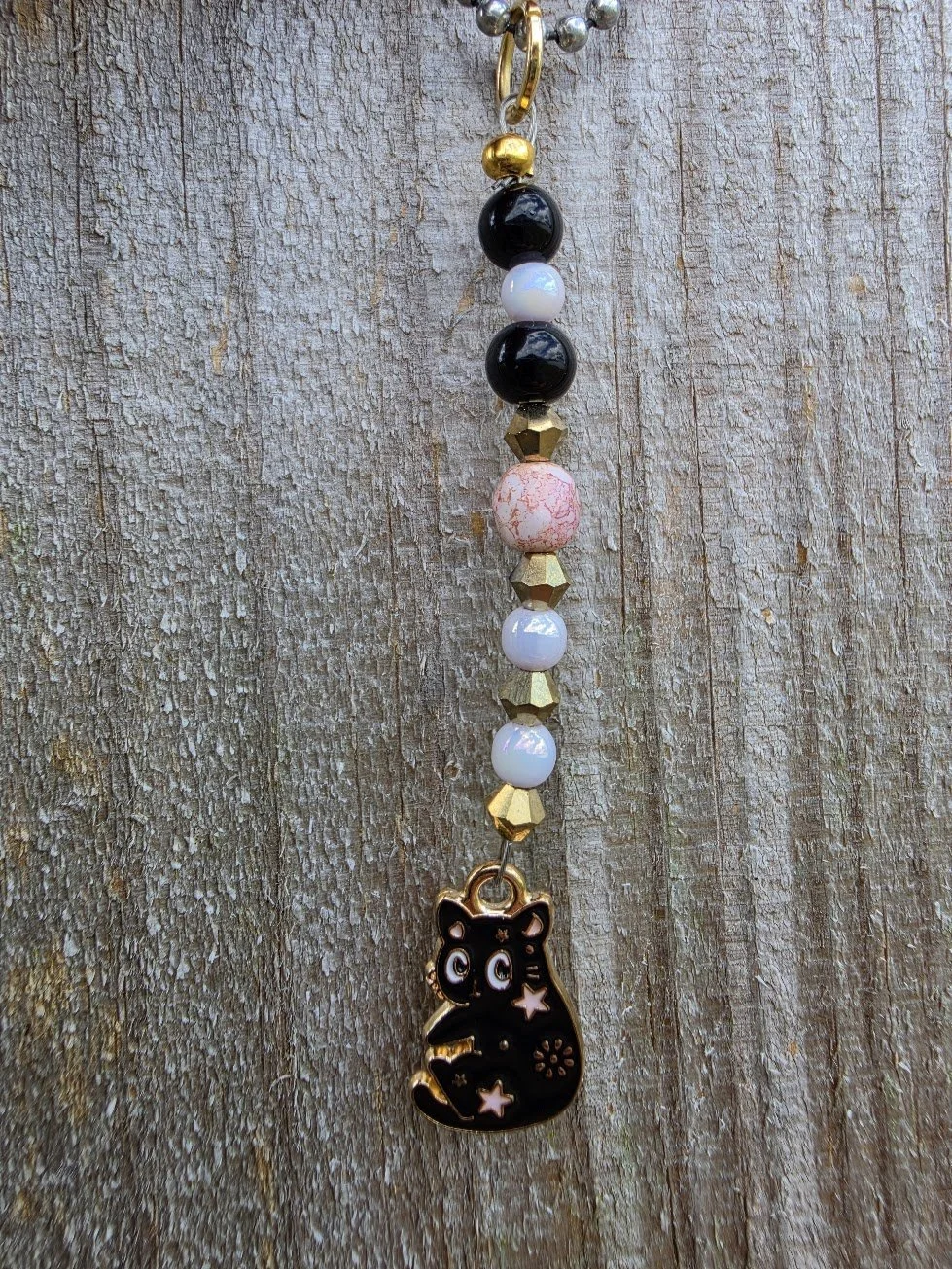 Pink and Gold Cat Car Charm 02.jpg