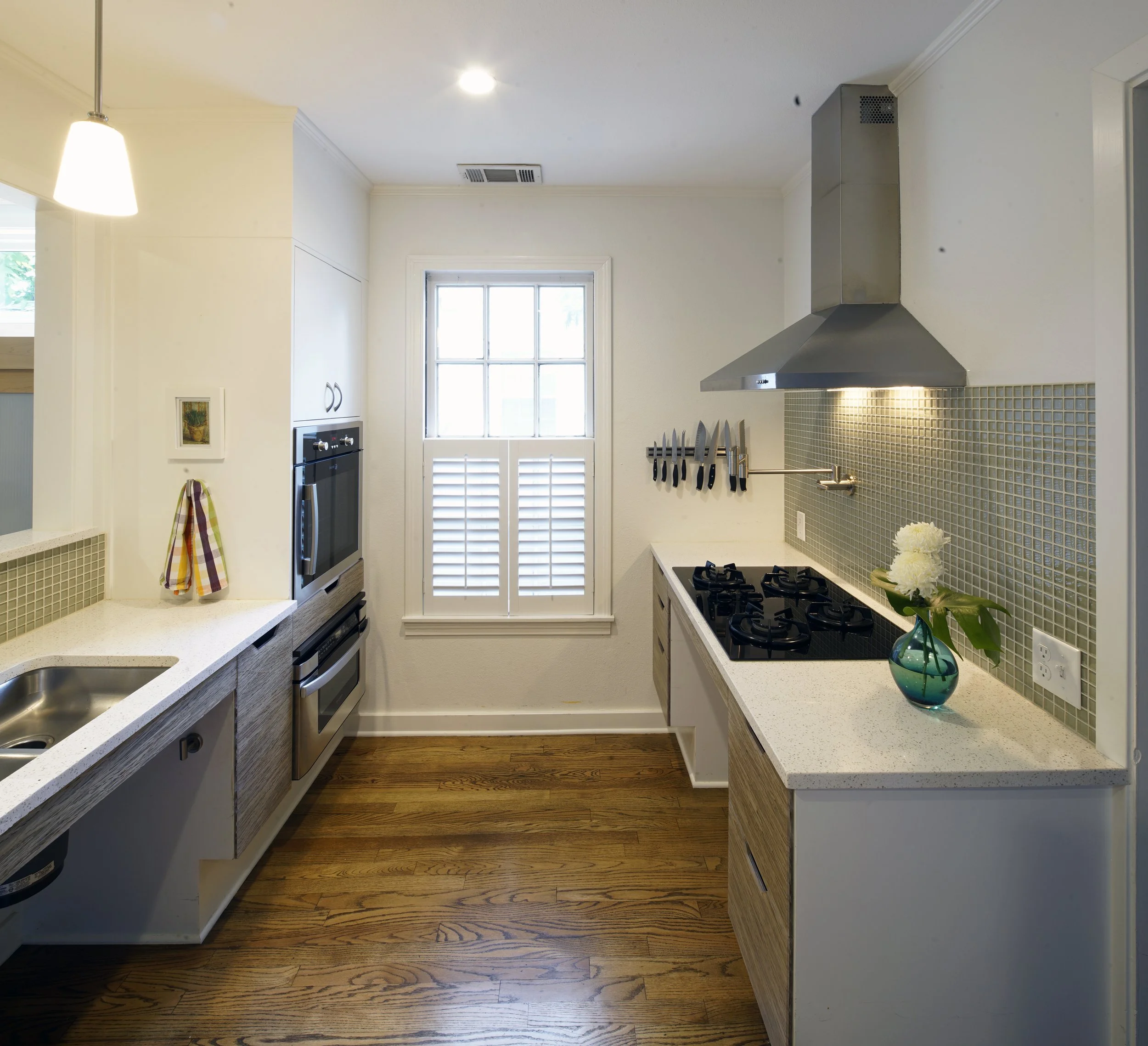 An image of a new accessible kitchen designed by FormWright Design, Aurora McClain Architect