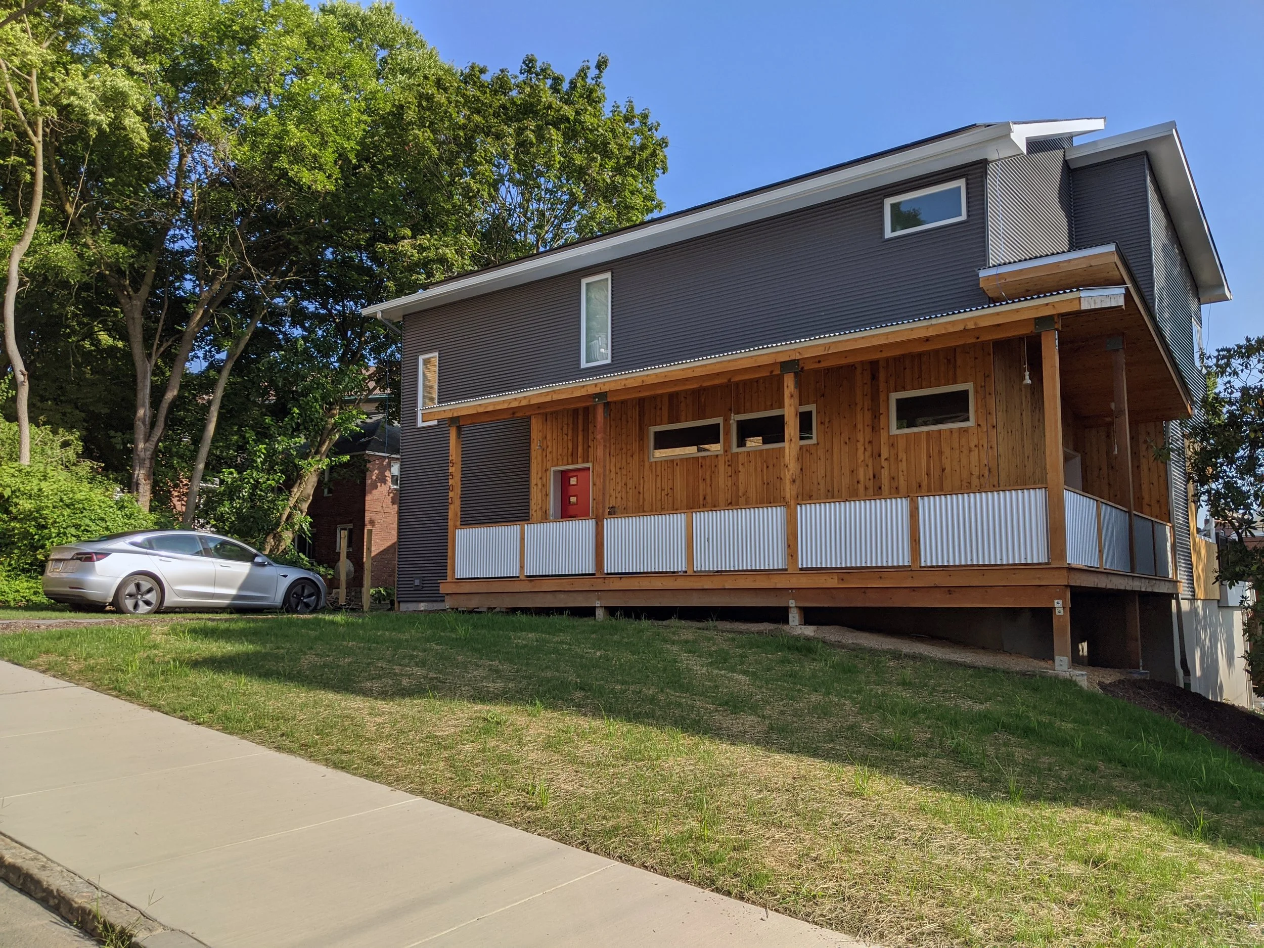 An image of a newly built home designed by FormWright Design, Aurora McClain Architect