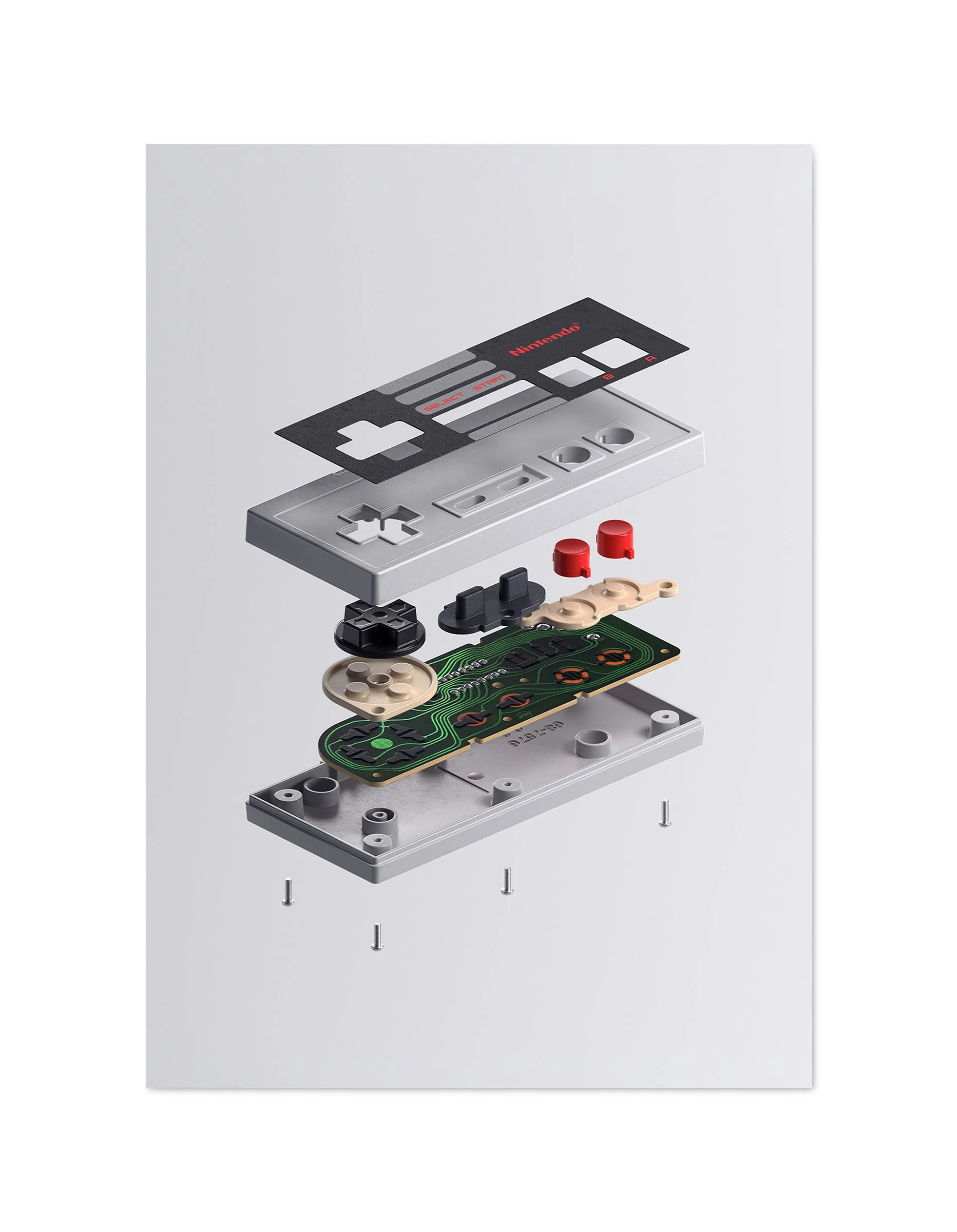 Exploded Icons - NES Controller A1 Unframed.jpg