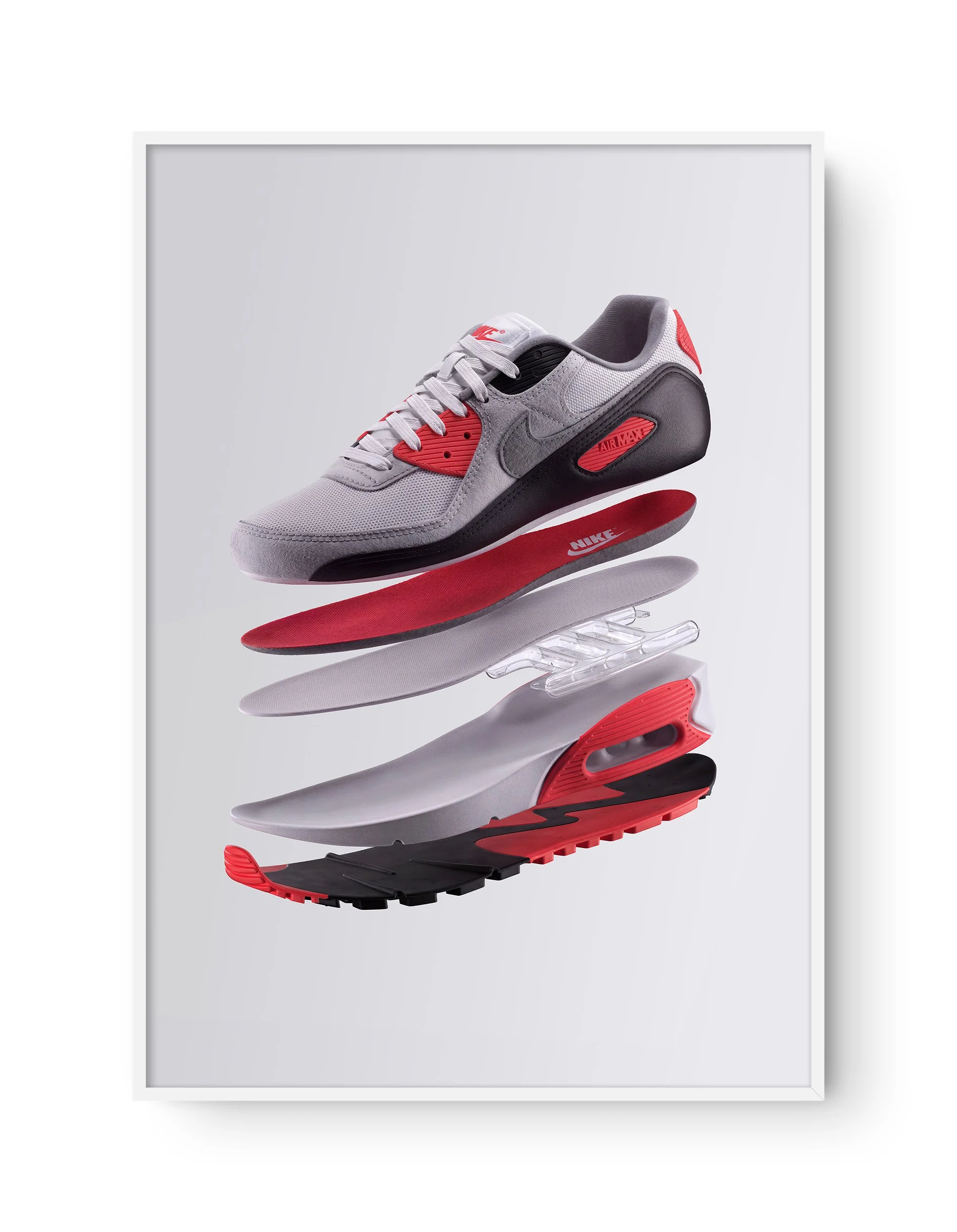 Exploded Icons - Nike Air Max 90 A1 Framed White.jpg