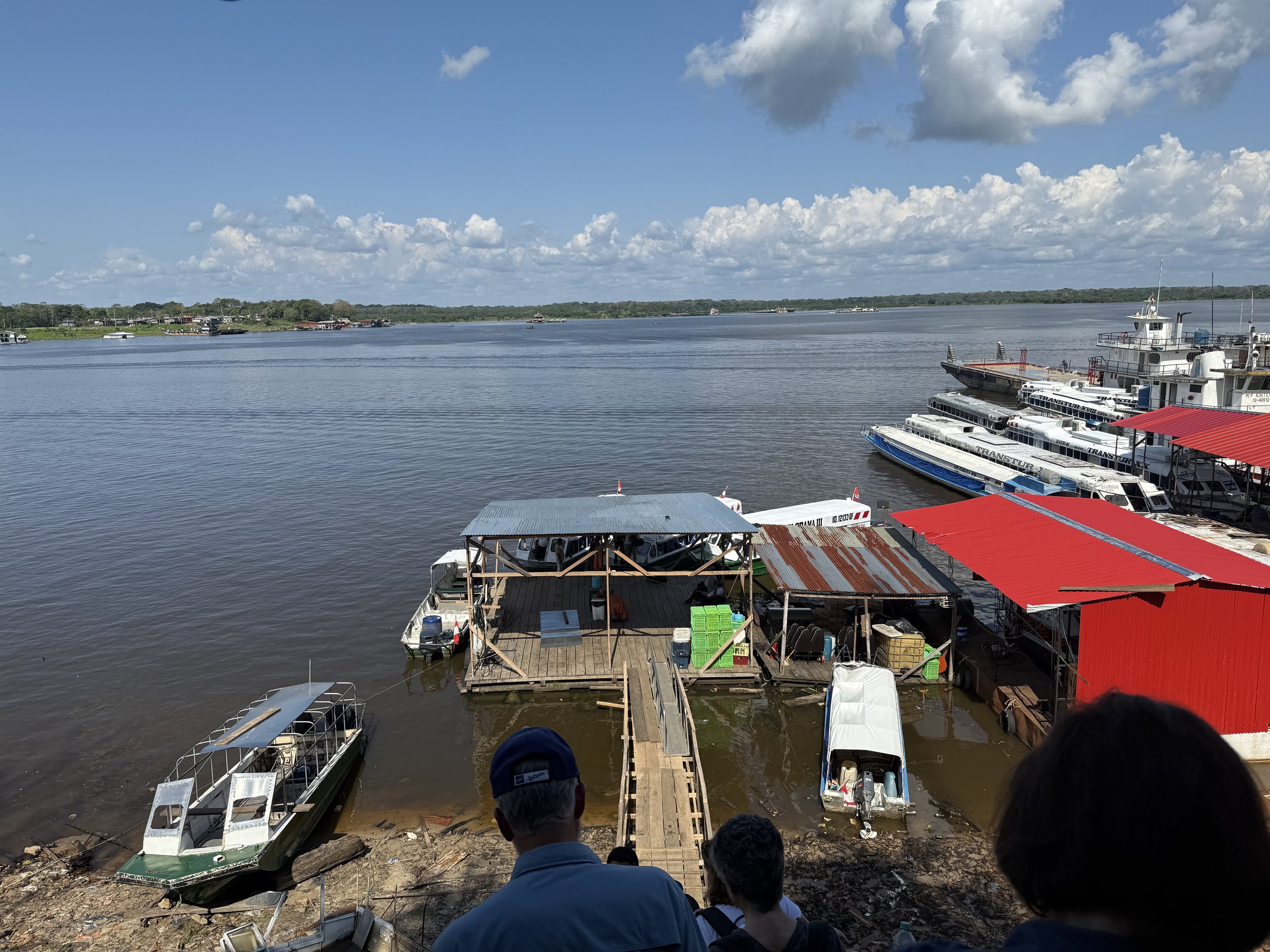 Boat docked below us.