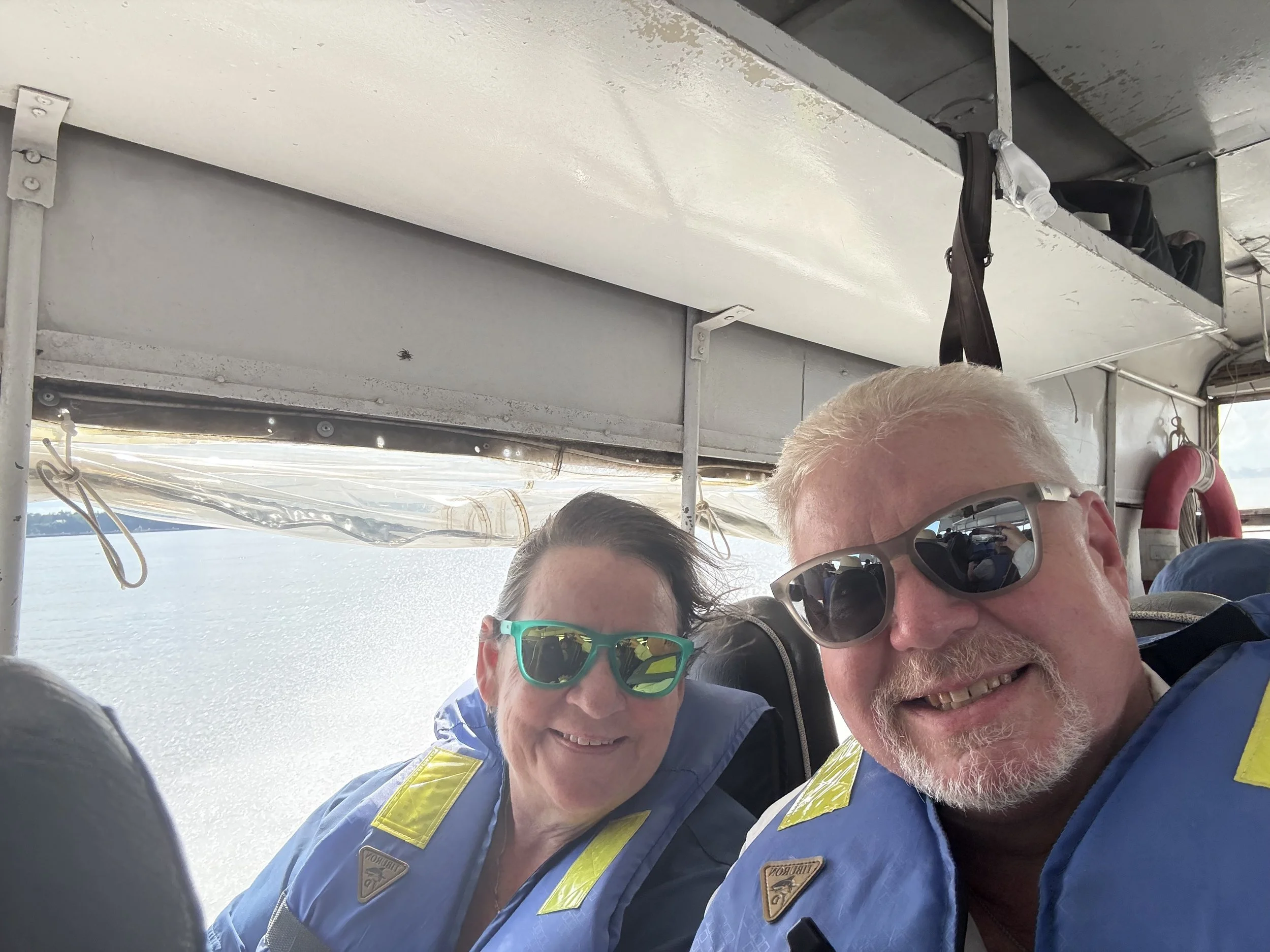 Enjoying the Boat Ride.