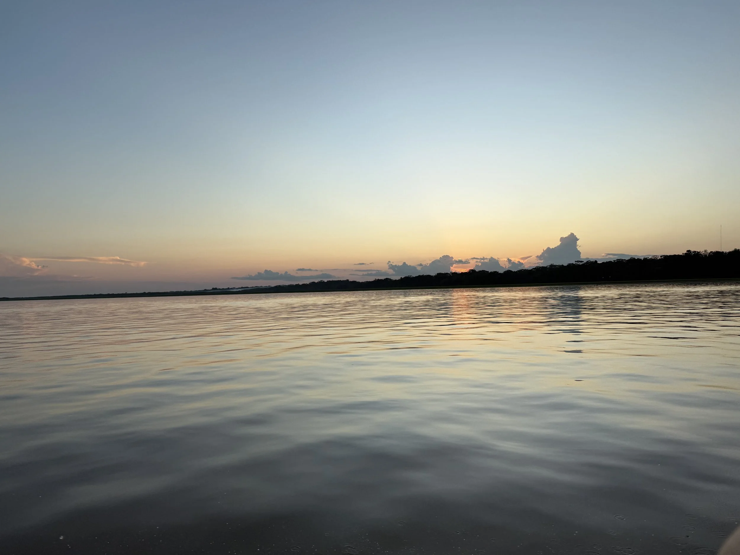 Sunset on the Amazon