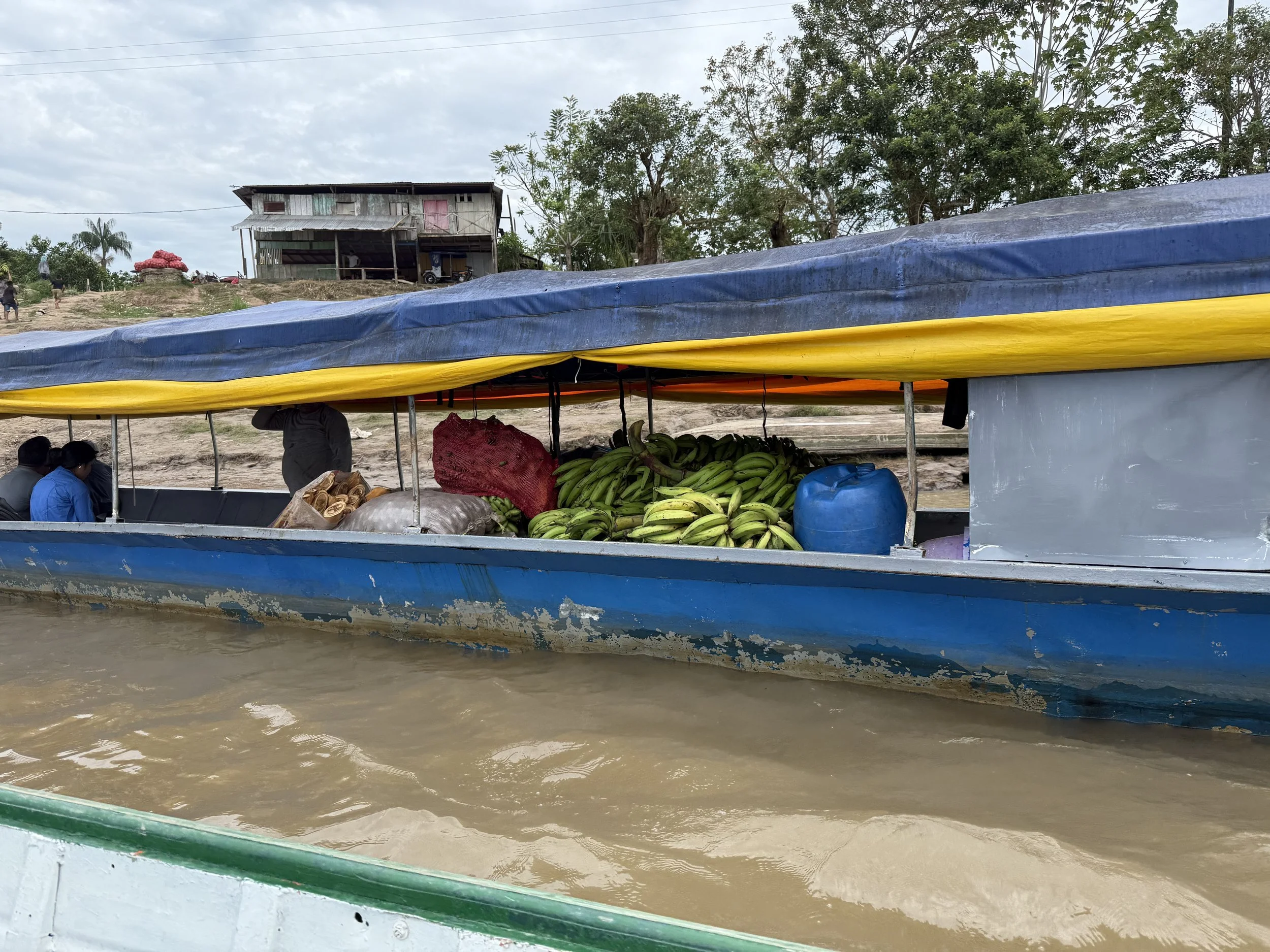 Boat loading up to go to the markets in Iquitos.