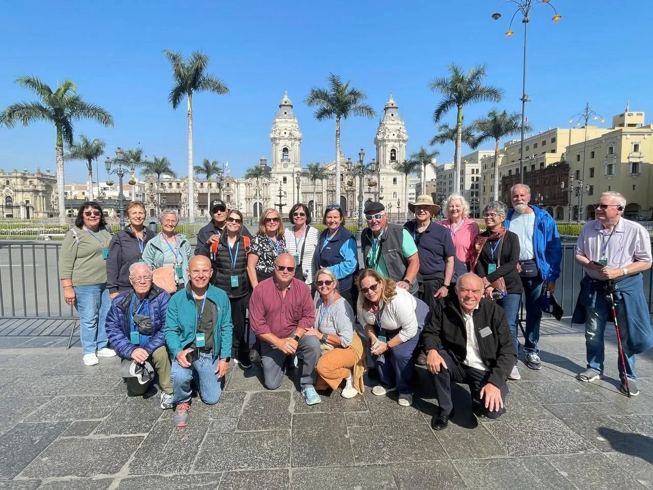 Group photo at Plaza de Armas