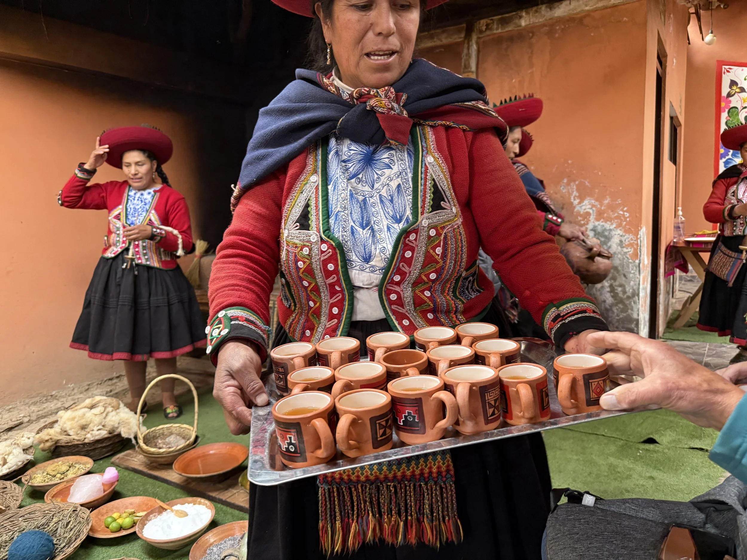 Tea was offered when we arrived.