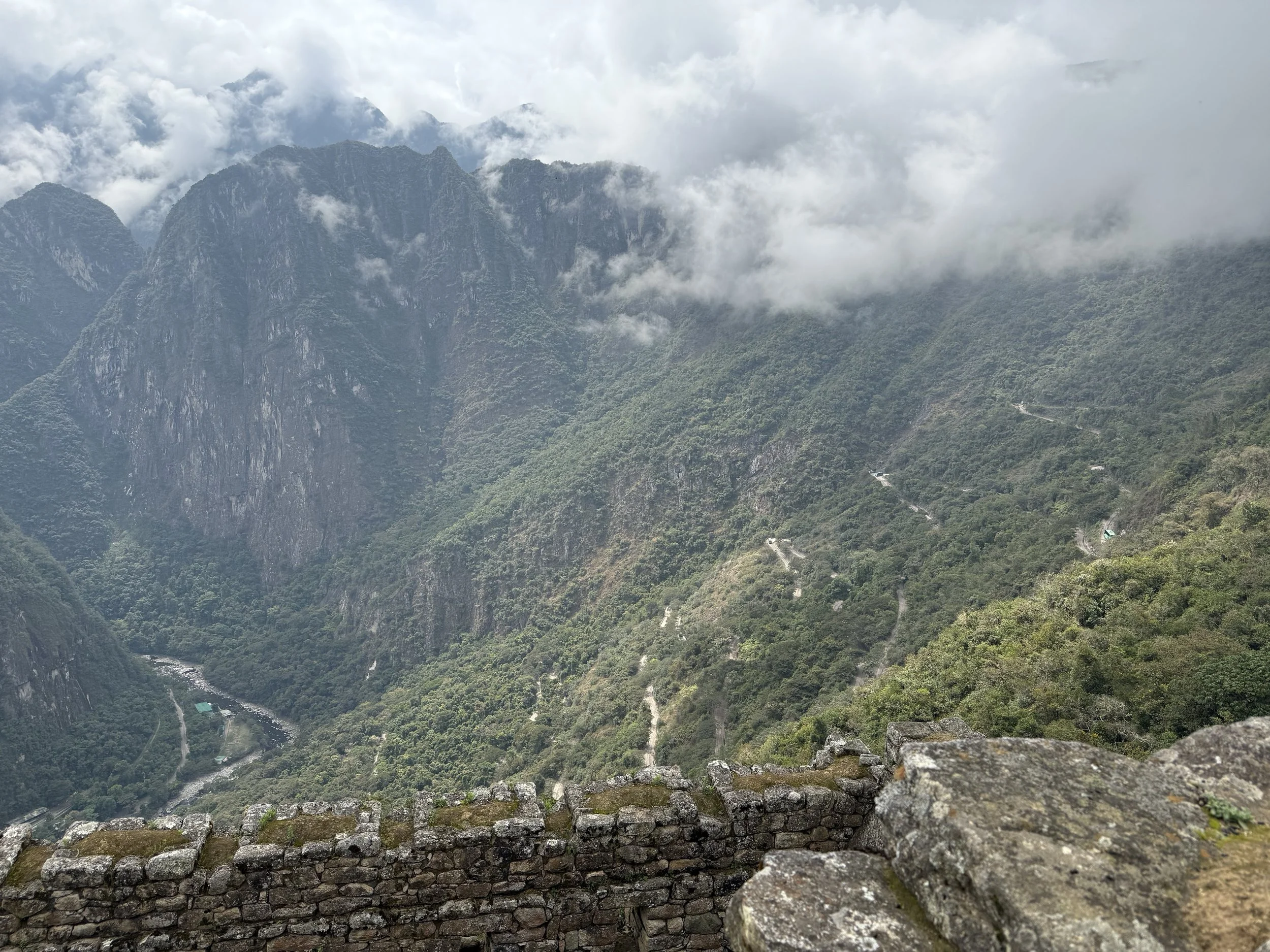 View of road we drove up.