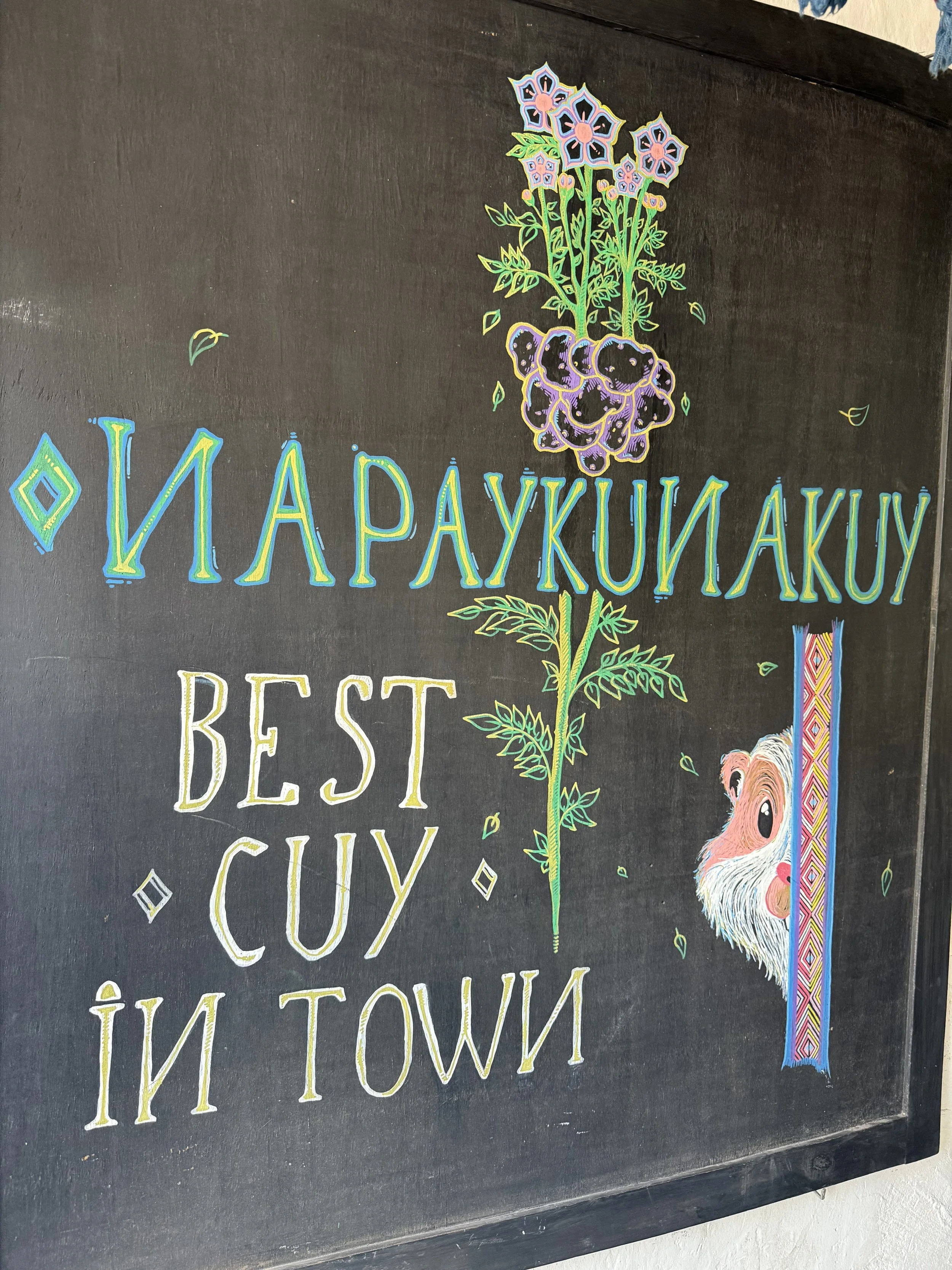 Menu board in restaurant 