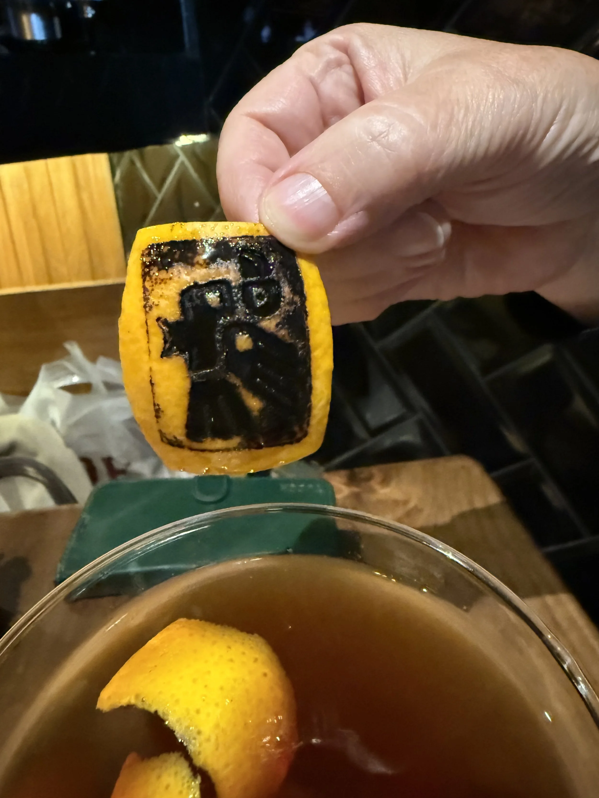 Condor branded onto Orange Peel