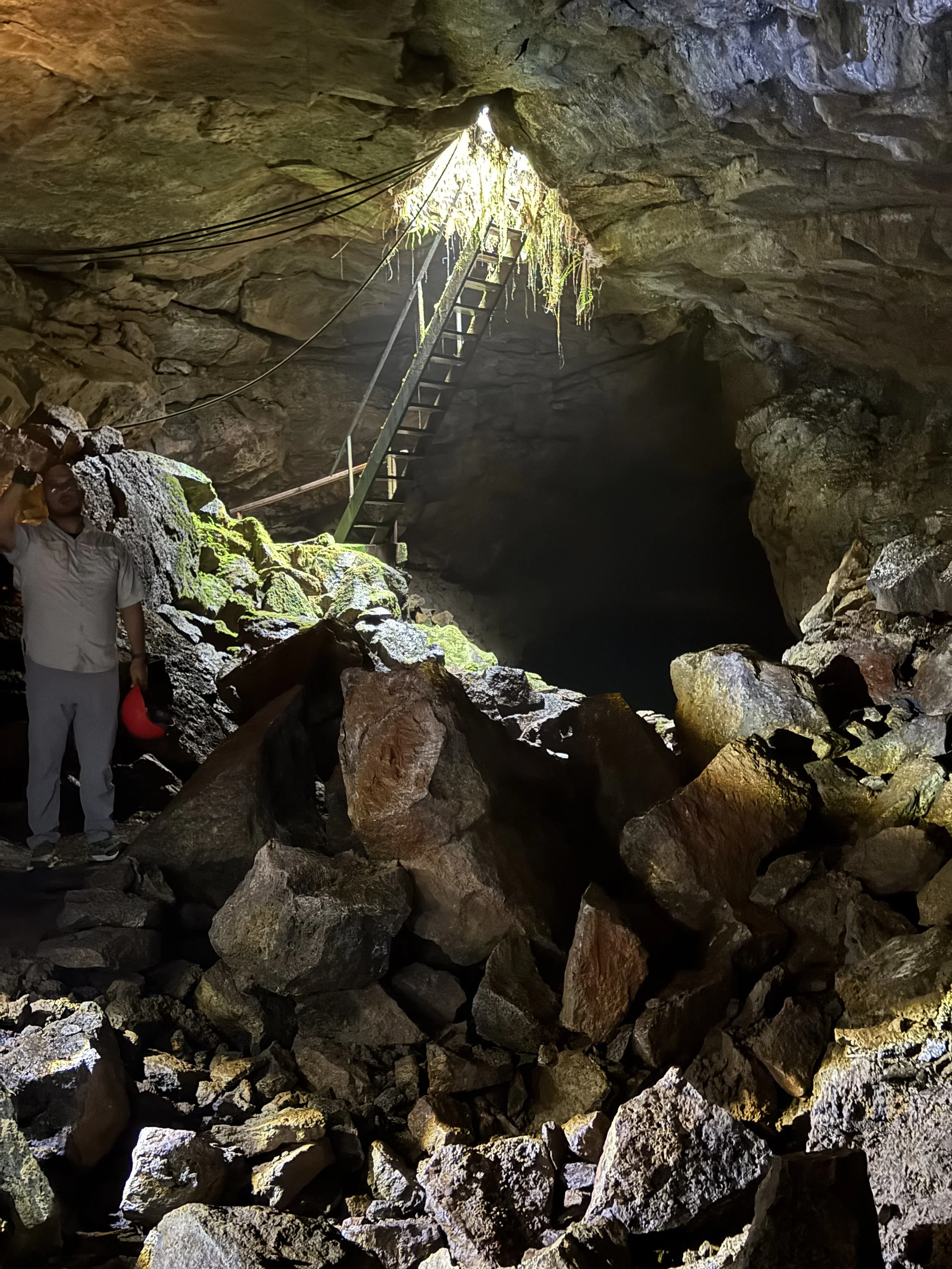 The exit to leave the lava tube