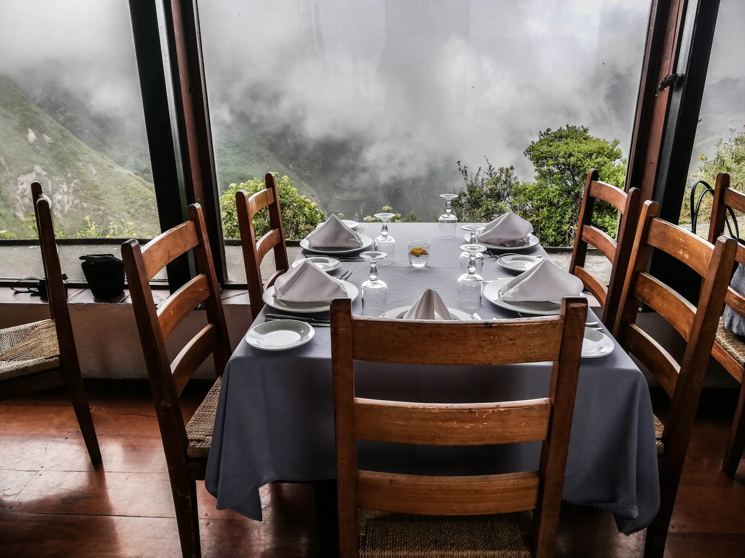 View of crater from restaraunt