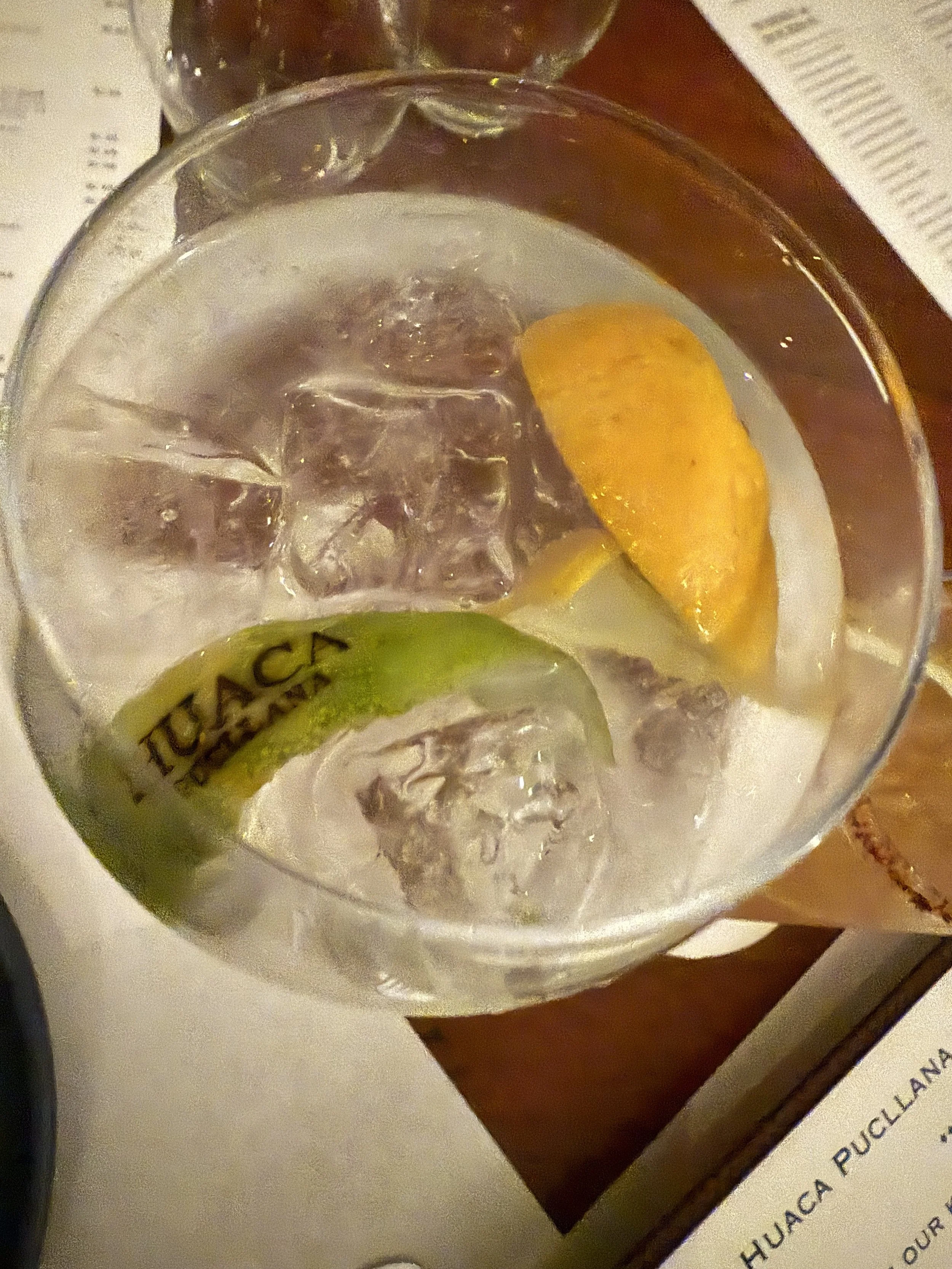 Gin and Tonic with branded lime