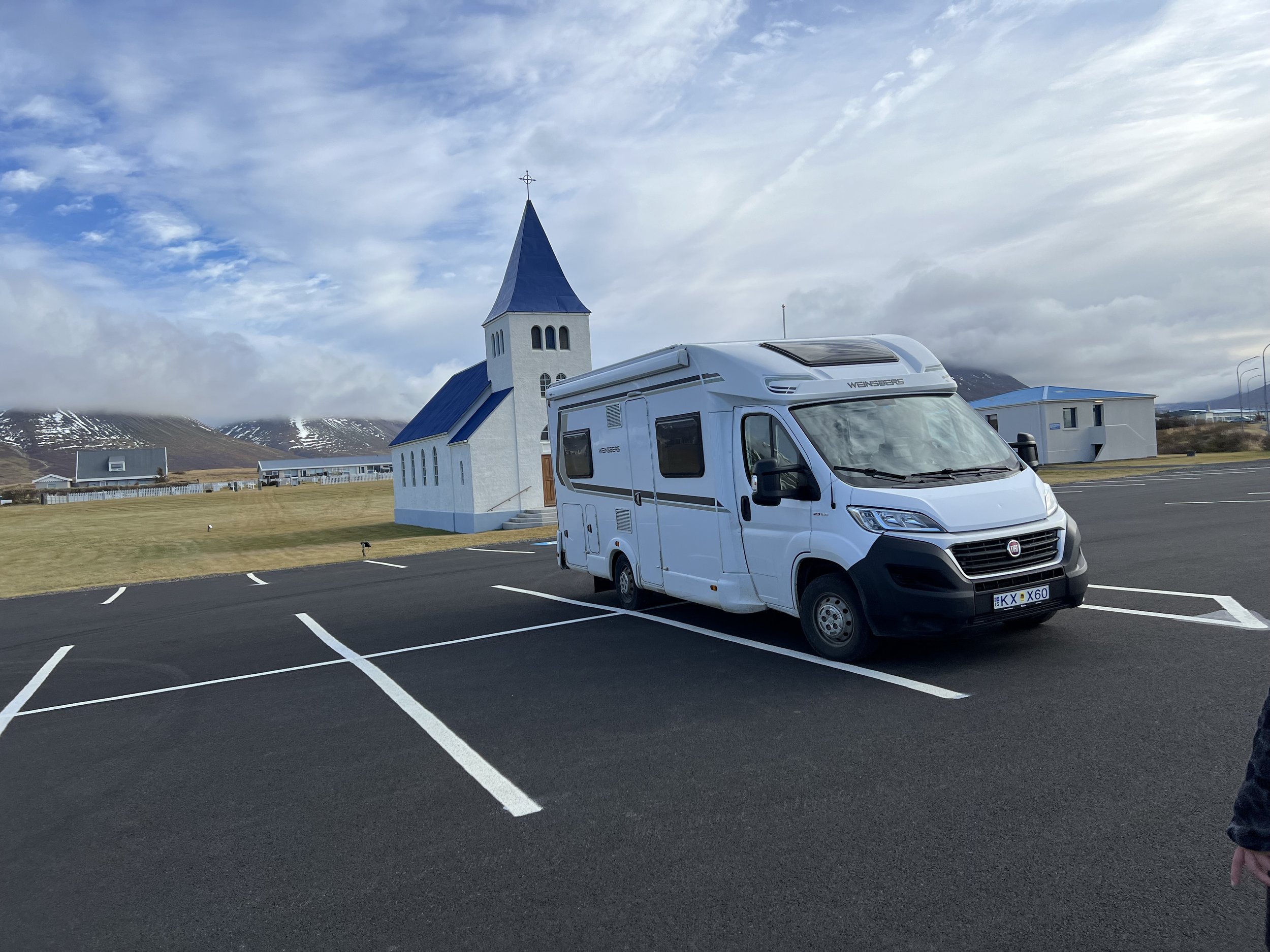 Parking lot near church