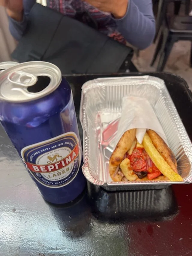 Souvlaki and beer!