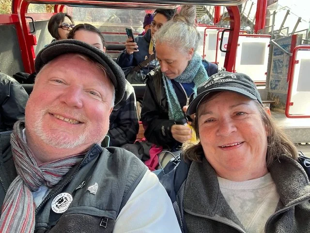 sitting on the train