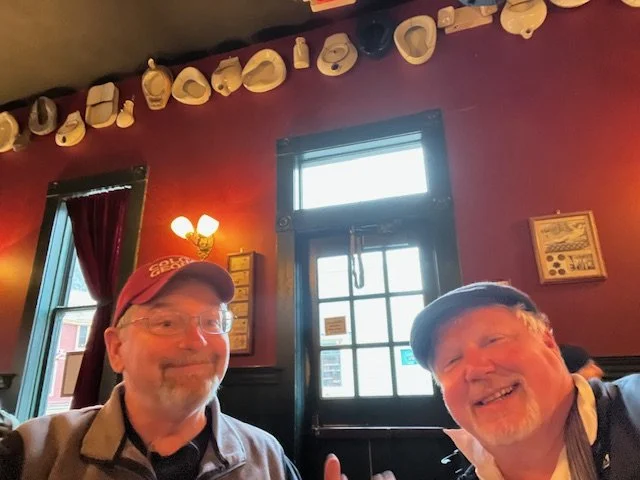 Ron and Me. Not sure about the bedpans on the wall.