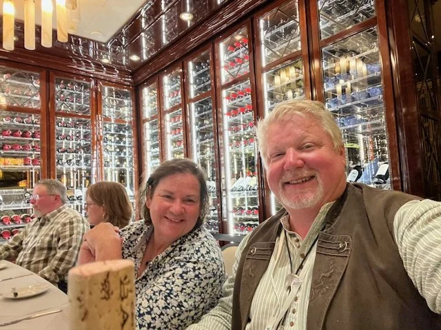 Sandy and myself at dinner