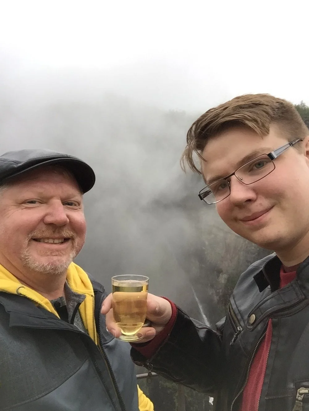 Wendell and his wine.
