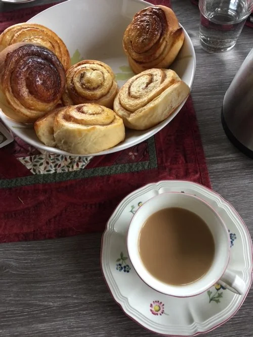 Cinnamon Rolls and Coffee