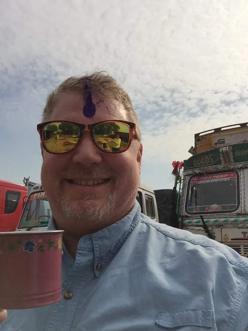 Me with purple bindi and Thandia