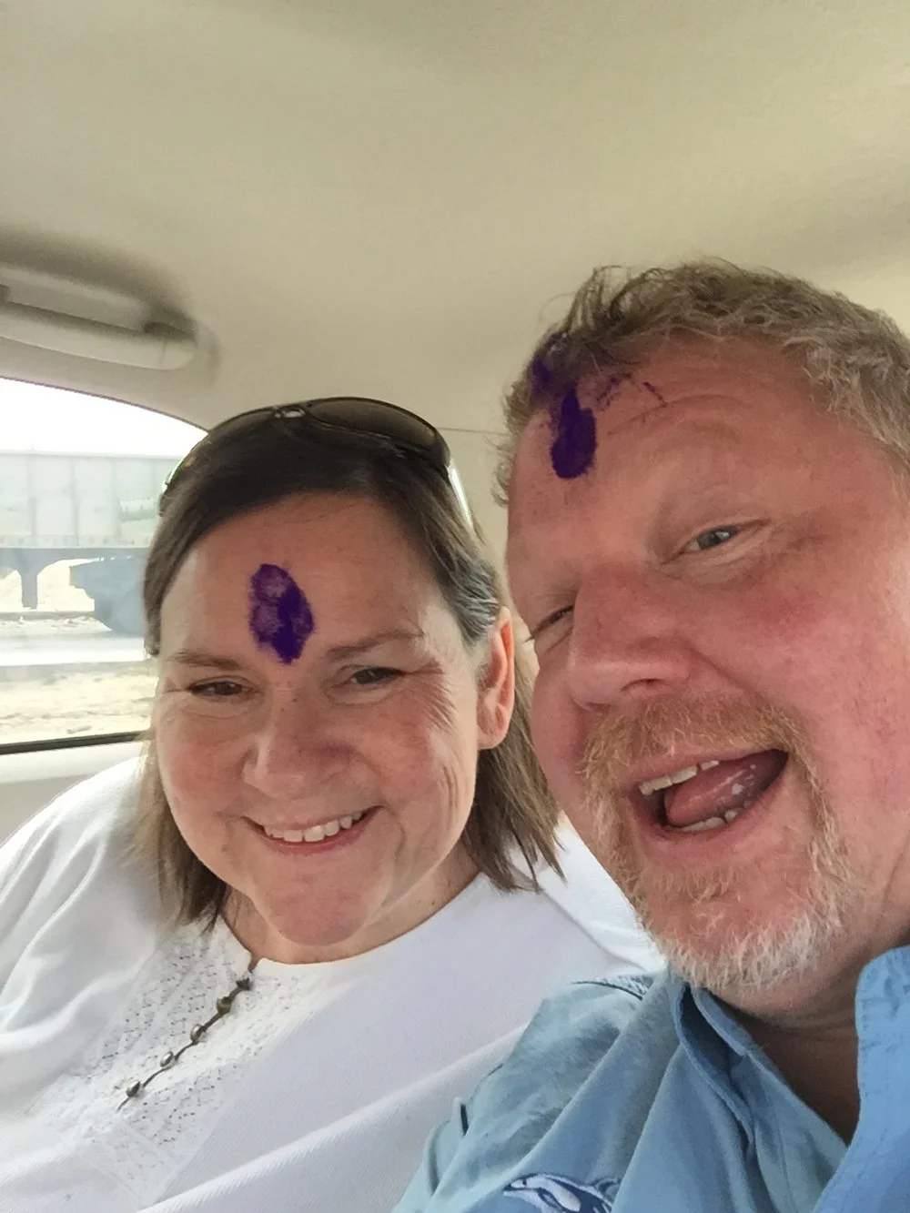 Sandy and Me in the car.