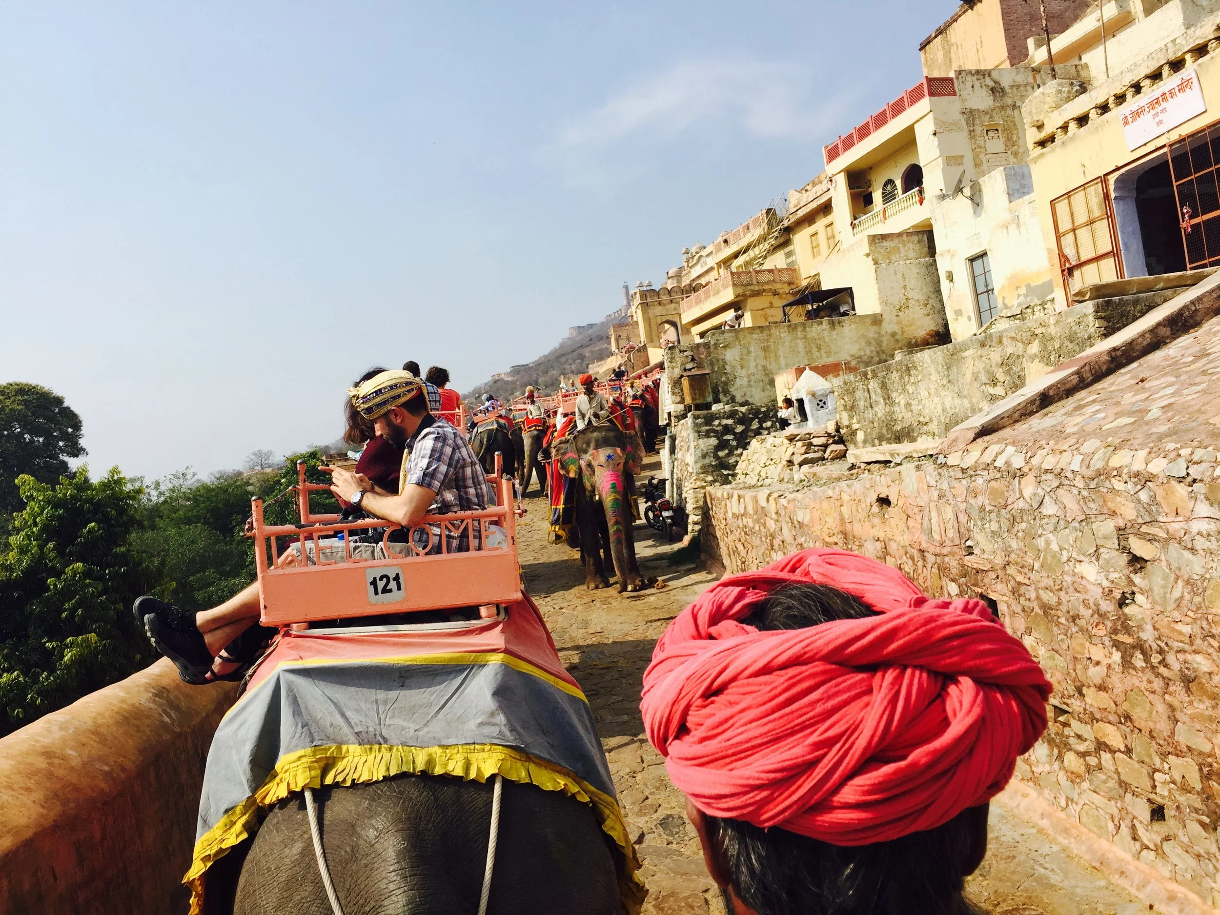 Our journey up the hill.