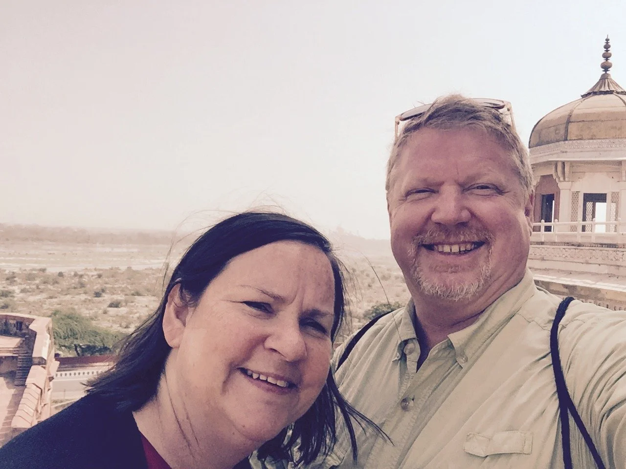 Sandy and myself by the tower.