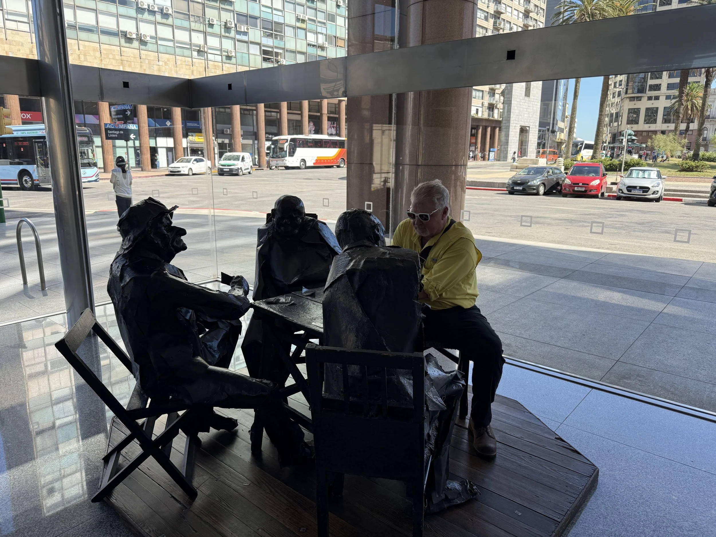 Playing cards with the locals