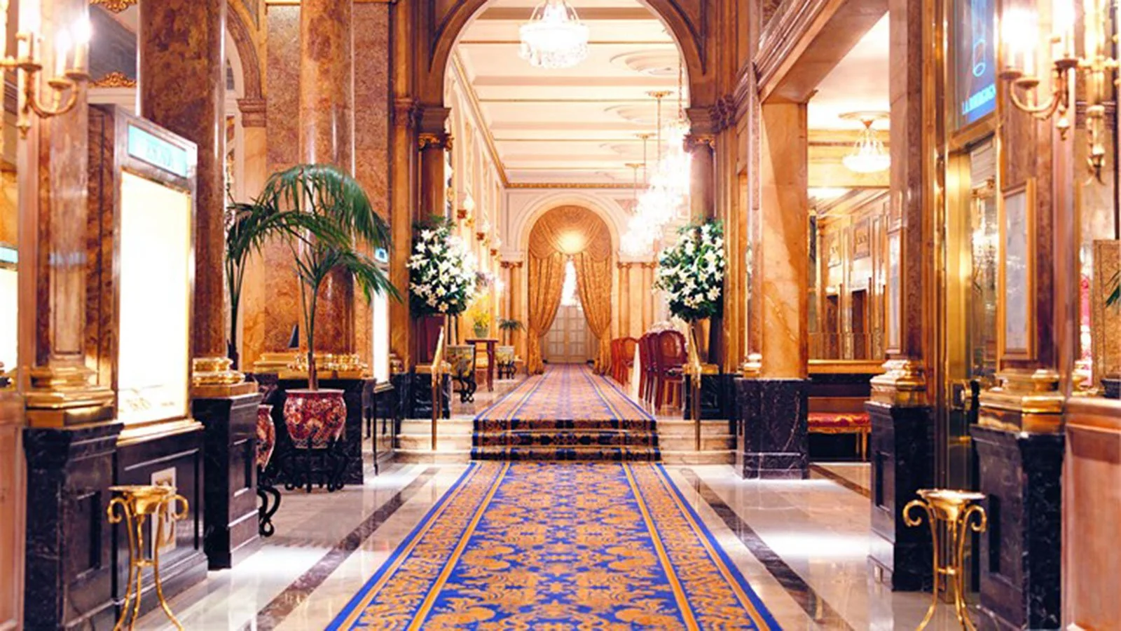 Lobby of hotel