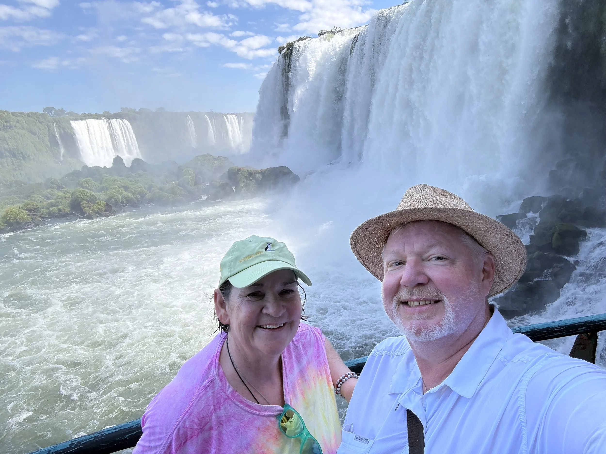 Photo at the observation deck near falls. 