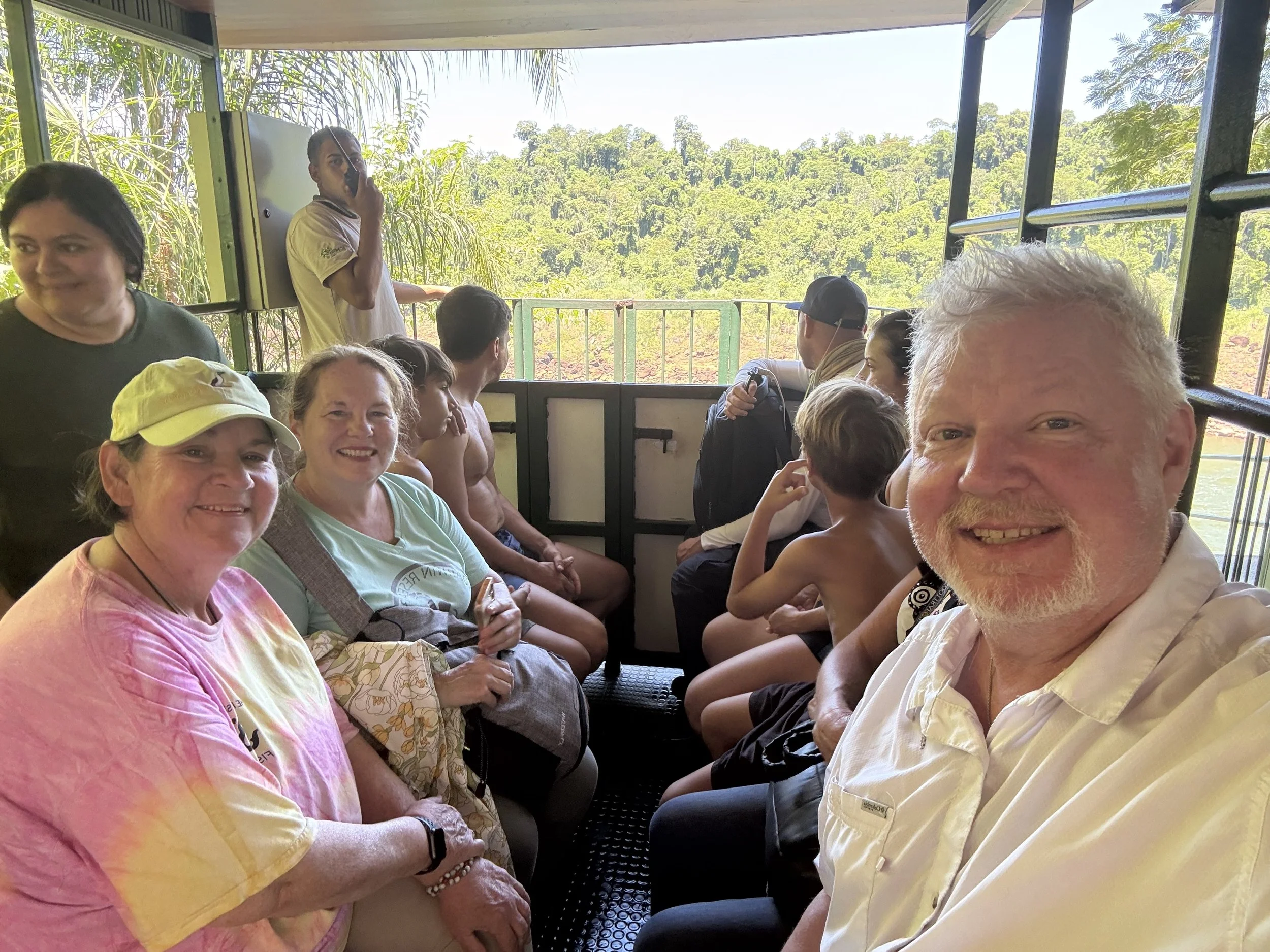 Riding the funicular rail car