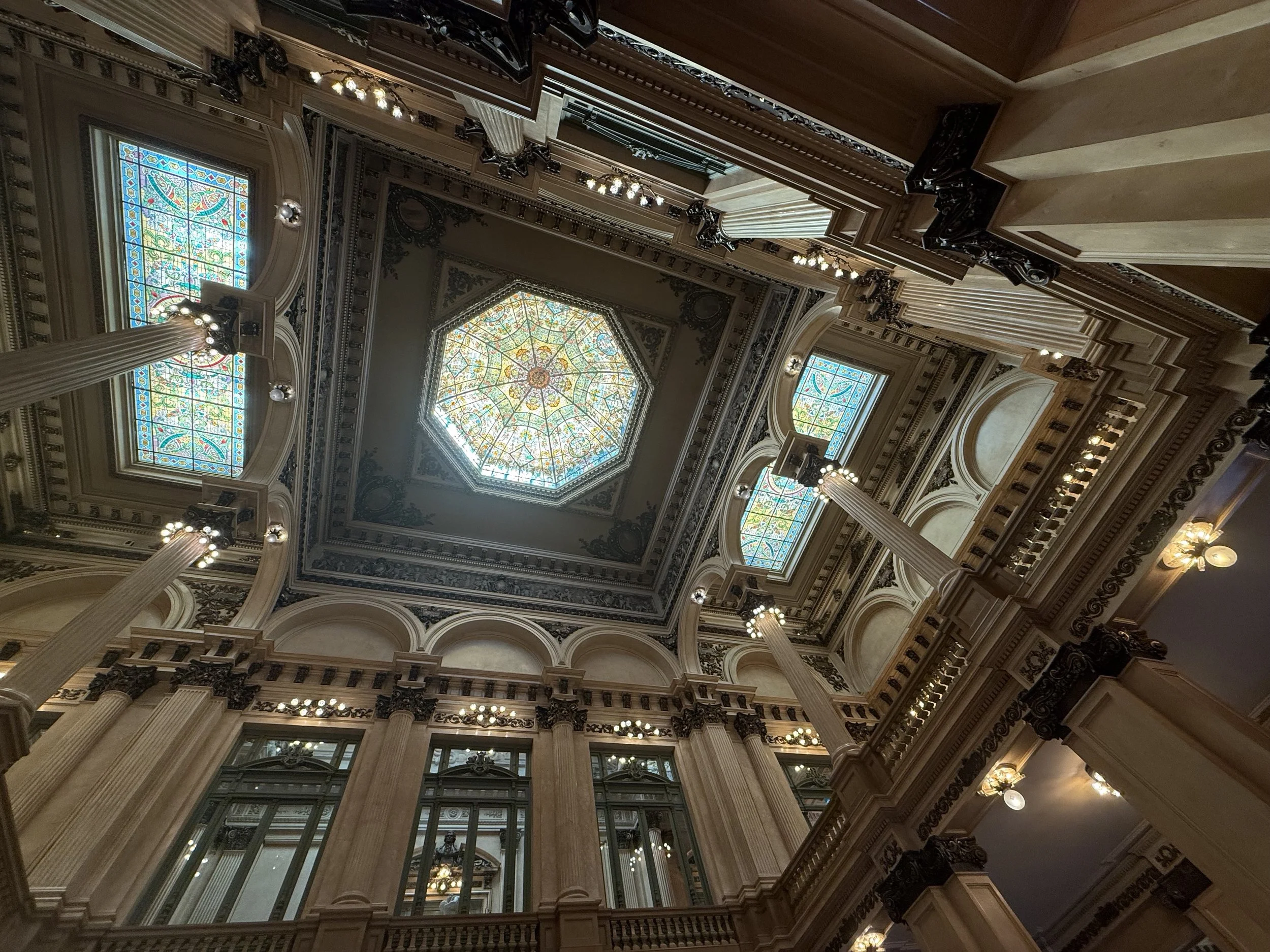 Acoustically designed glass dome.