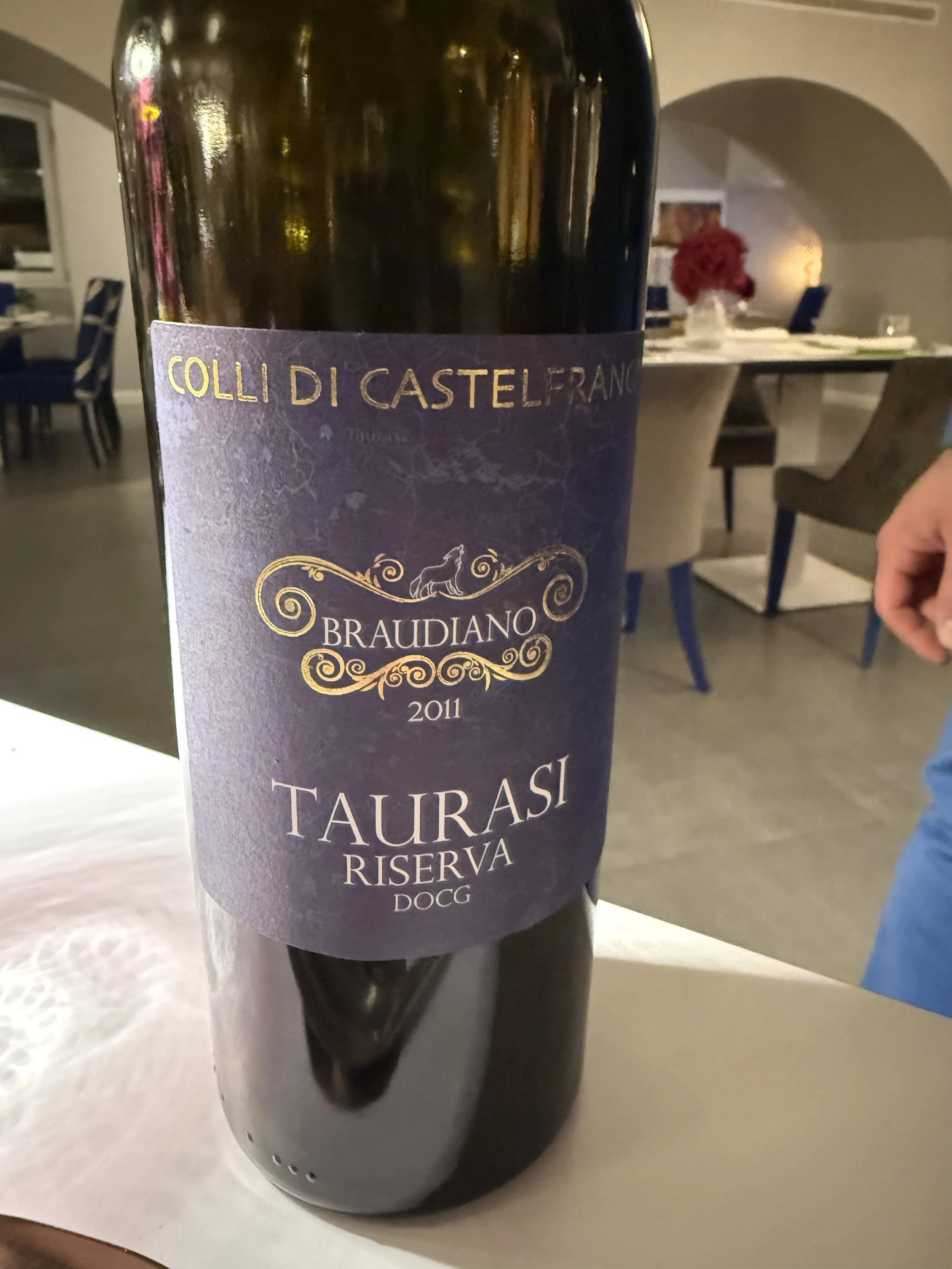 Premium Italian red wine made from old vine Aglianico grapes from and area north of Amalfi