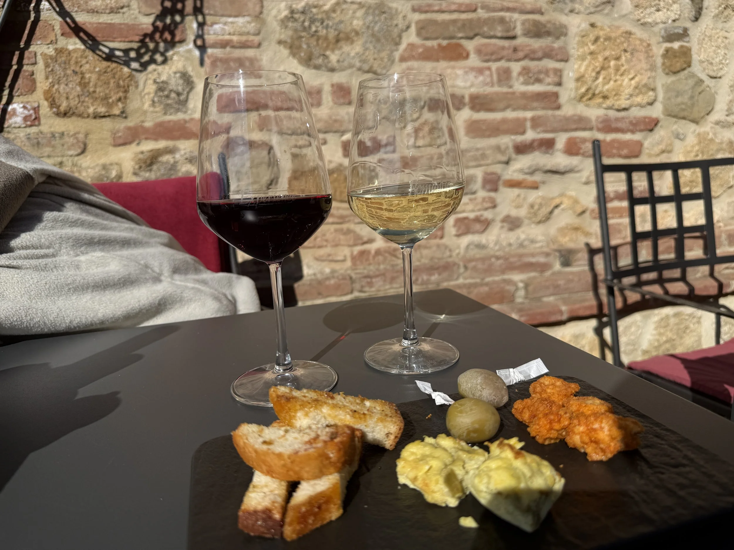 Wine and appetizers