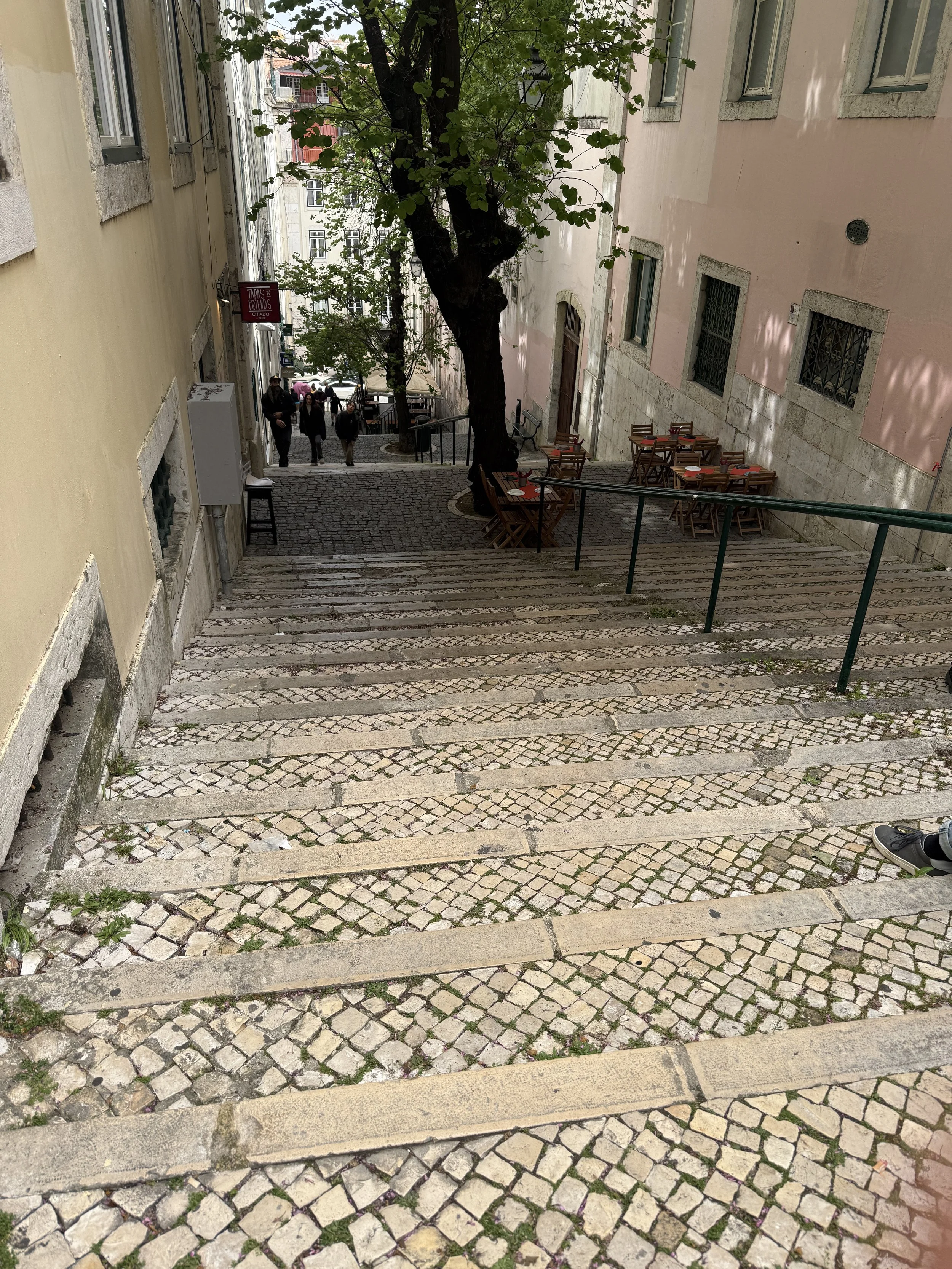 Stairs we had to climb to get to ceramic shop.