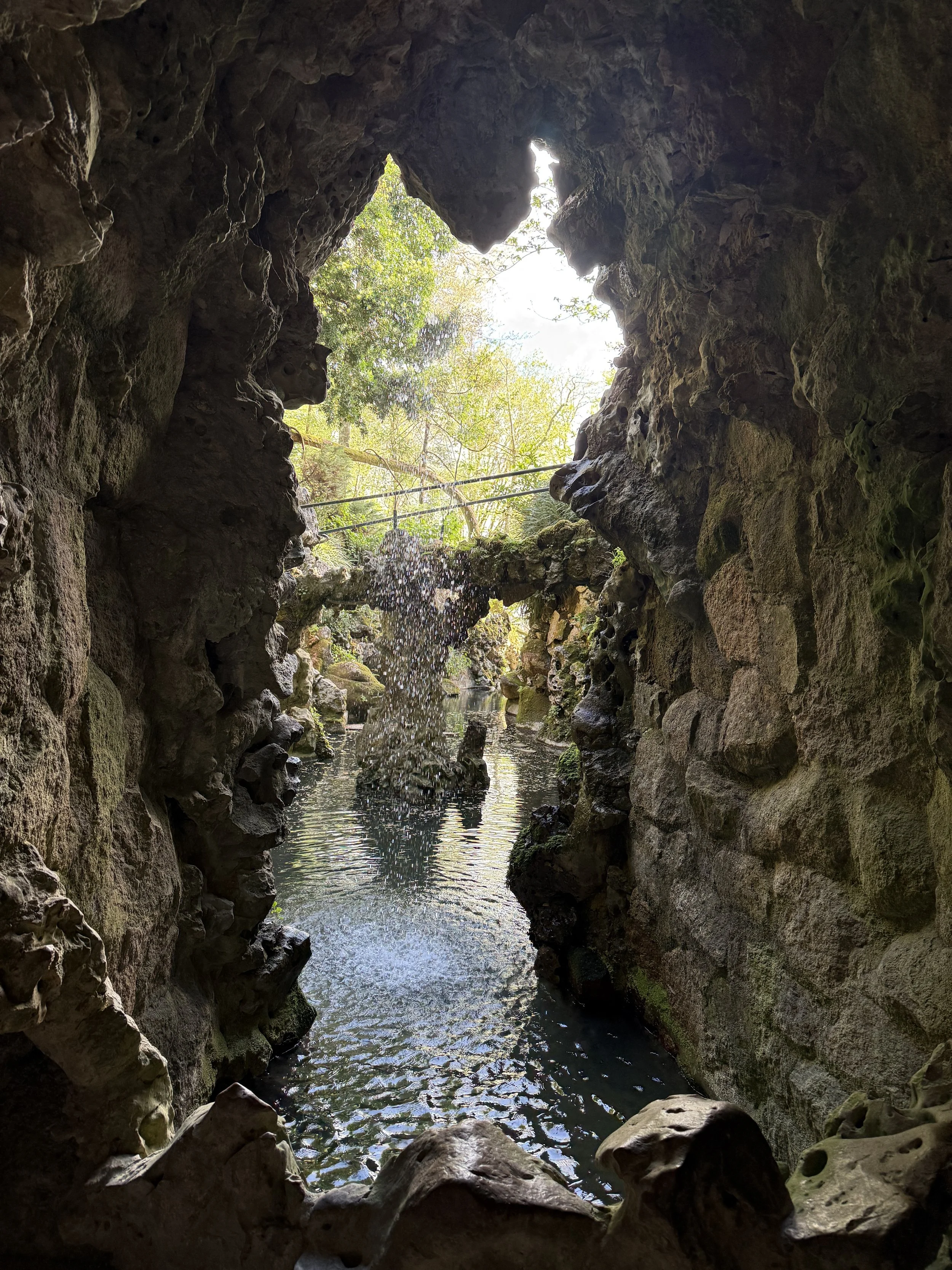 Waterfall at the end.