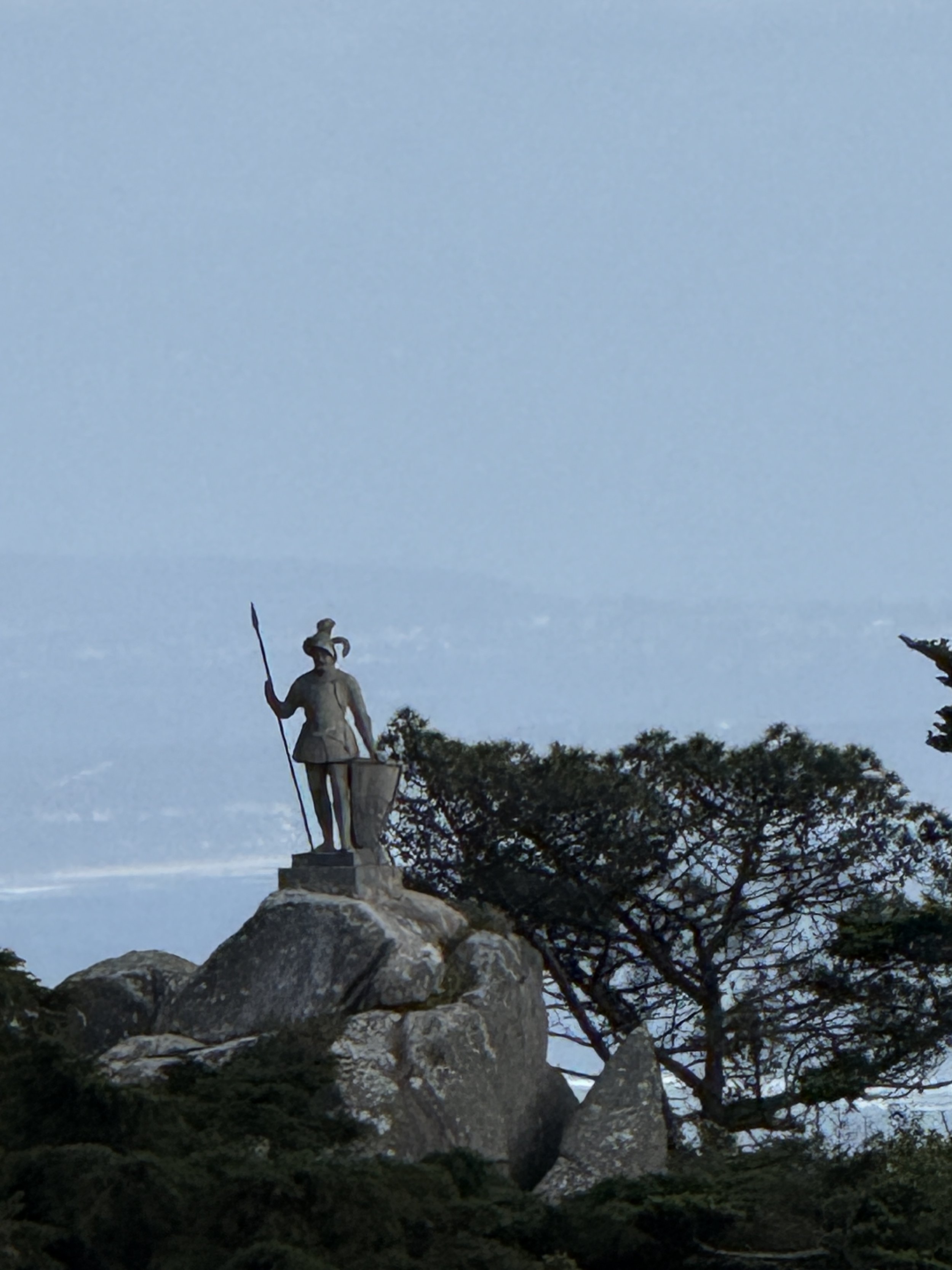 Warrior statue of King Ferdinhand II, eternal guardian of the palace