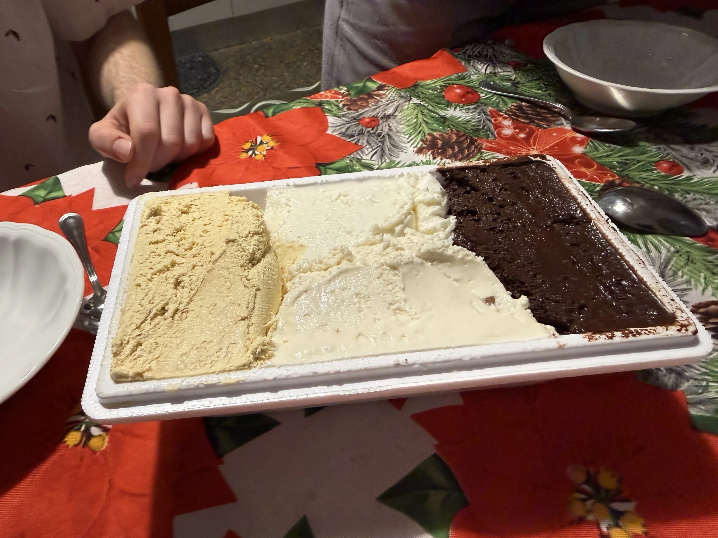 Gelato - Tiramisu, Ricotta with Pear and Chocolate.