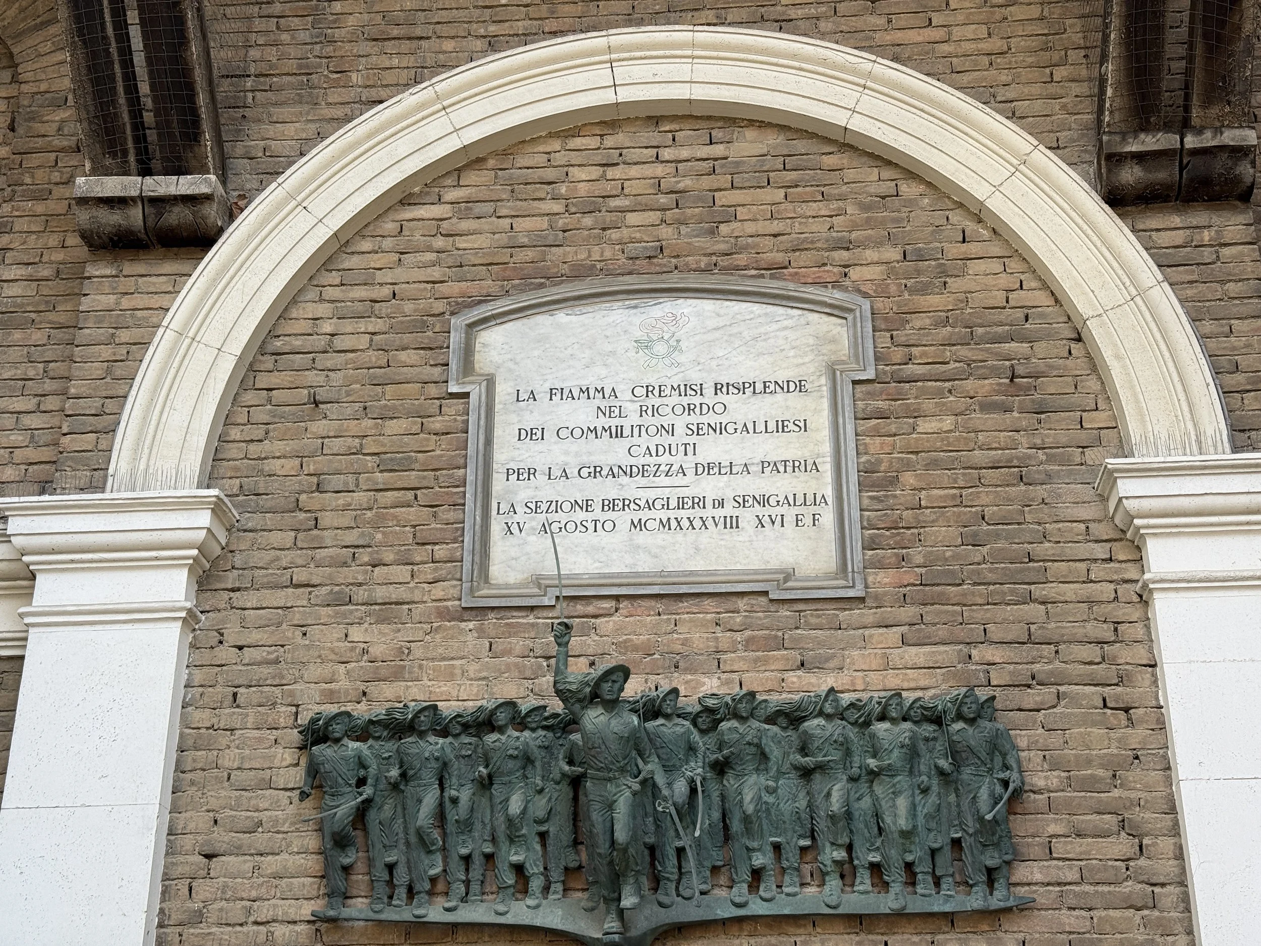 Fascist-era Commemorative Plaque for the Bersaglieri.