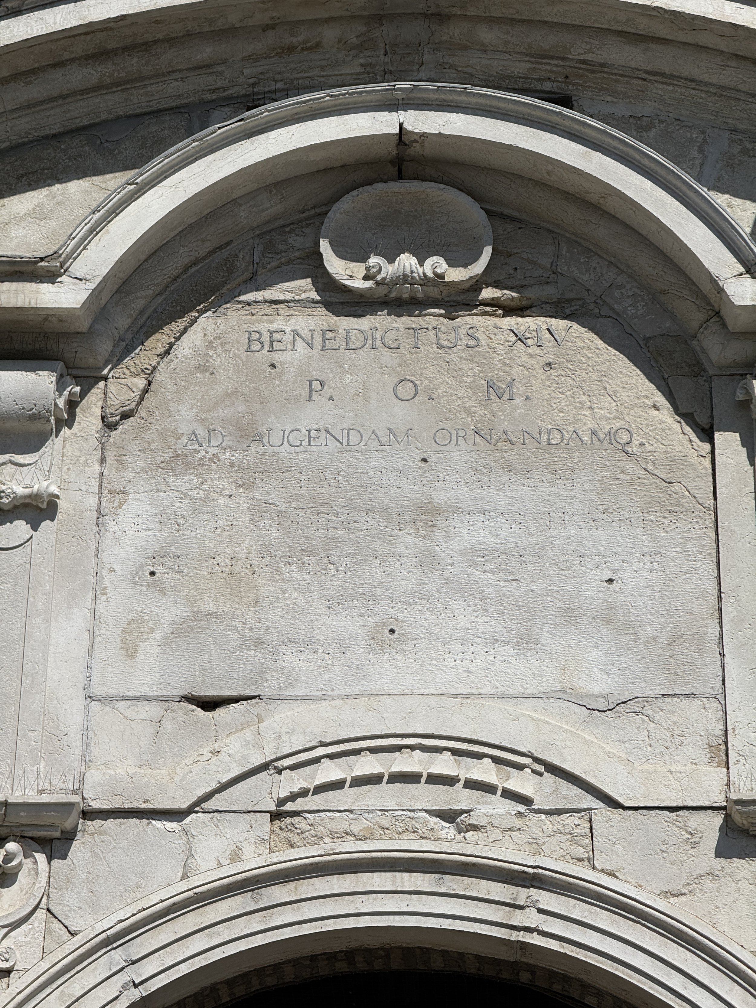 Lambertina Gate Dedication to Pope Benedict XIV
